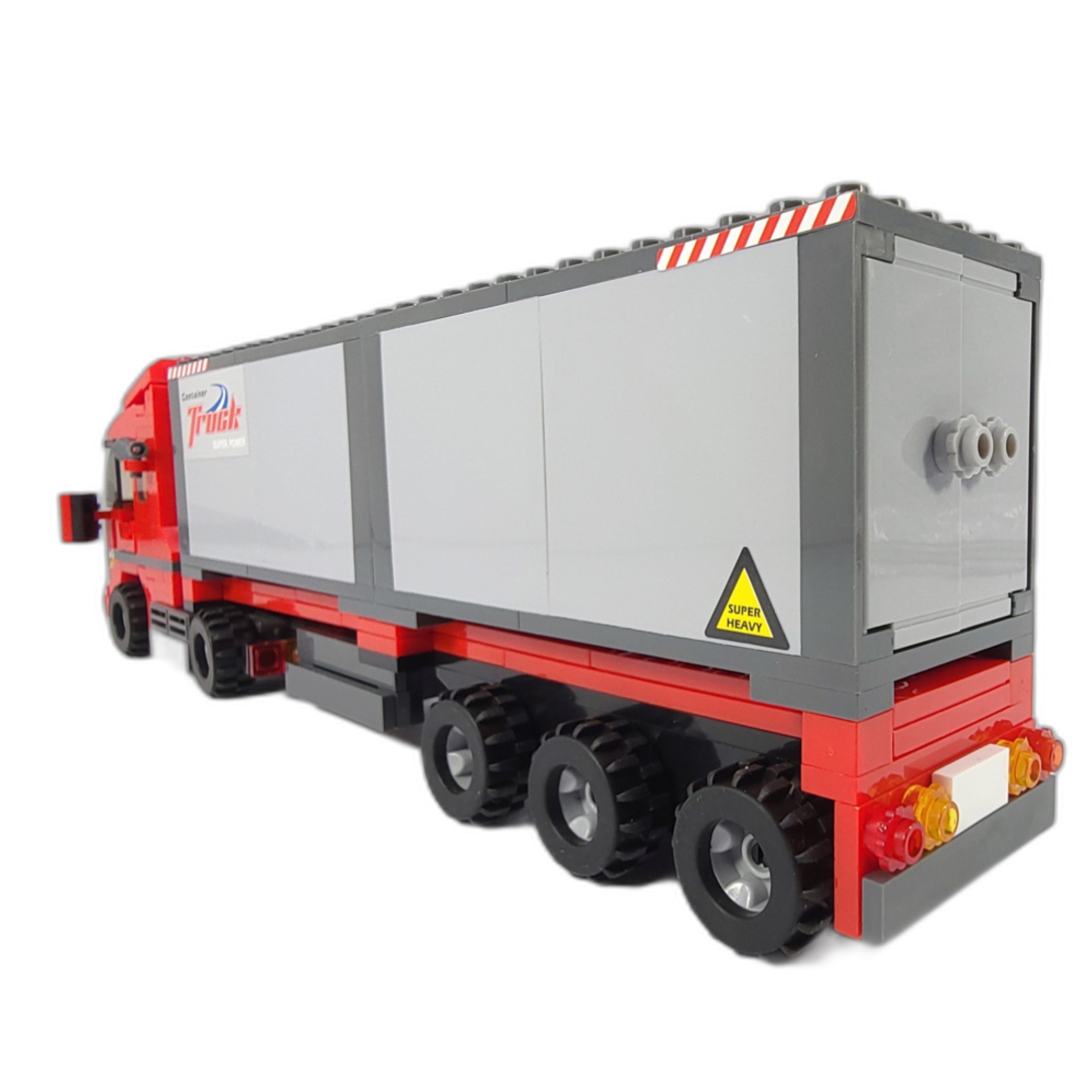 Mighty Red Hauler Double Container Truck Building Blocks Set | General Jim's Toys & Bricks | GJ-RWST