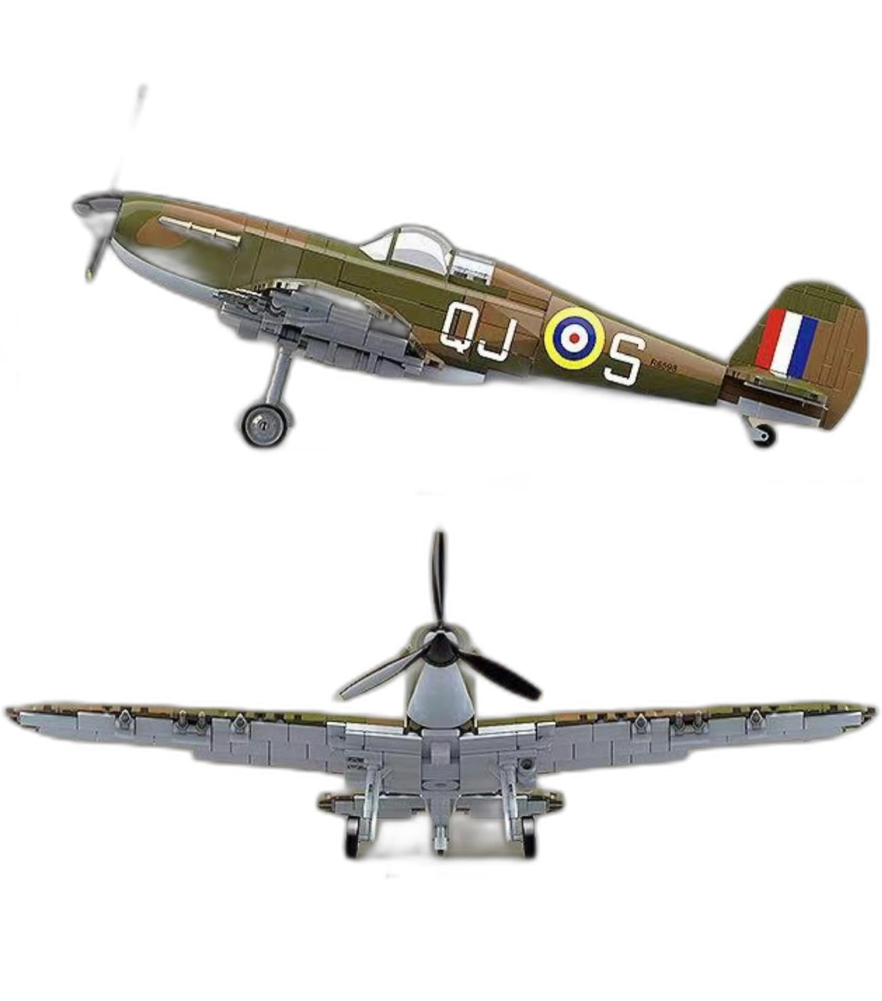 British Spitfire Building Blocks Plane | General Jim's Toys & Bricks | GJ-BSF