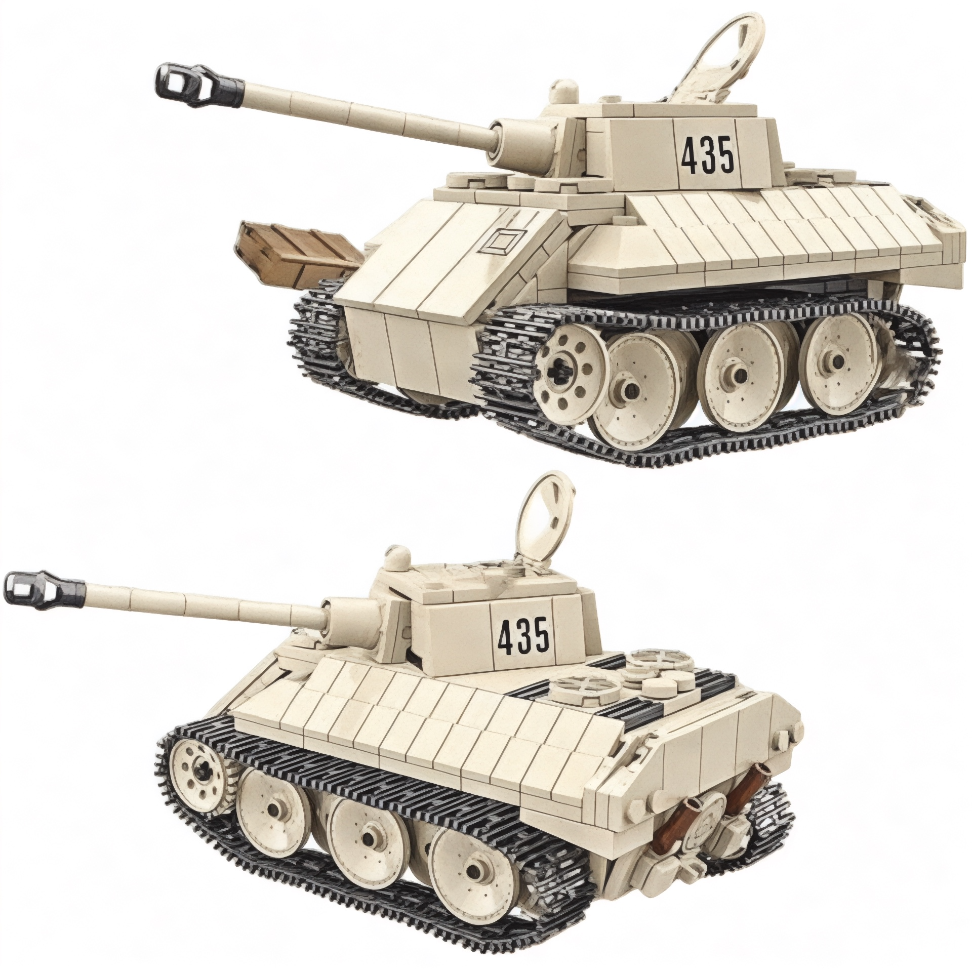 German WWII VK1602 Leopard Tank Building Blocks Set | General Jim's Toys & Bricks | GJ-VKLT