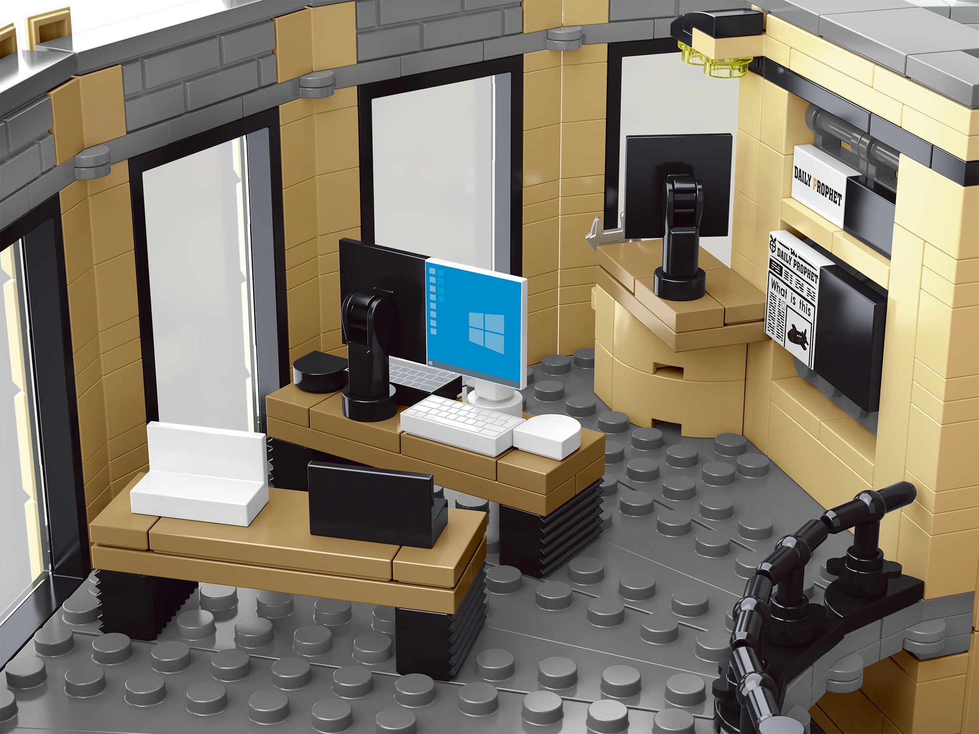 Corner Department Store Building Blocks Set | 3,231 Pieces | GJ-CDS