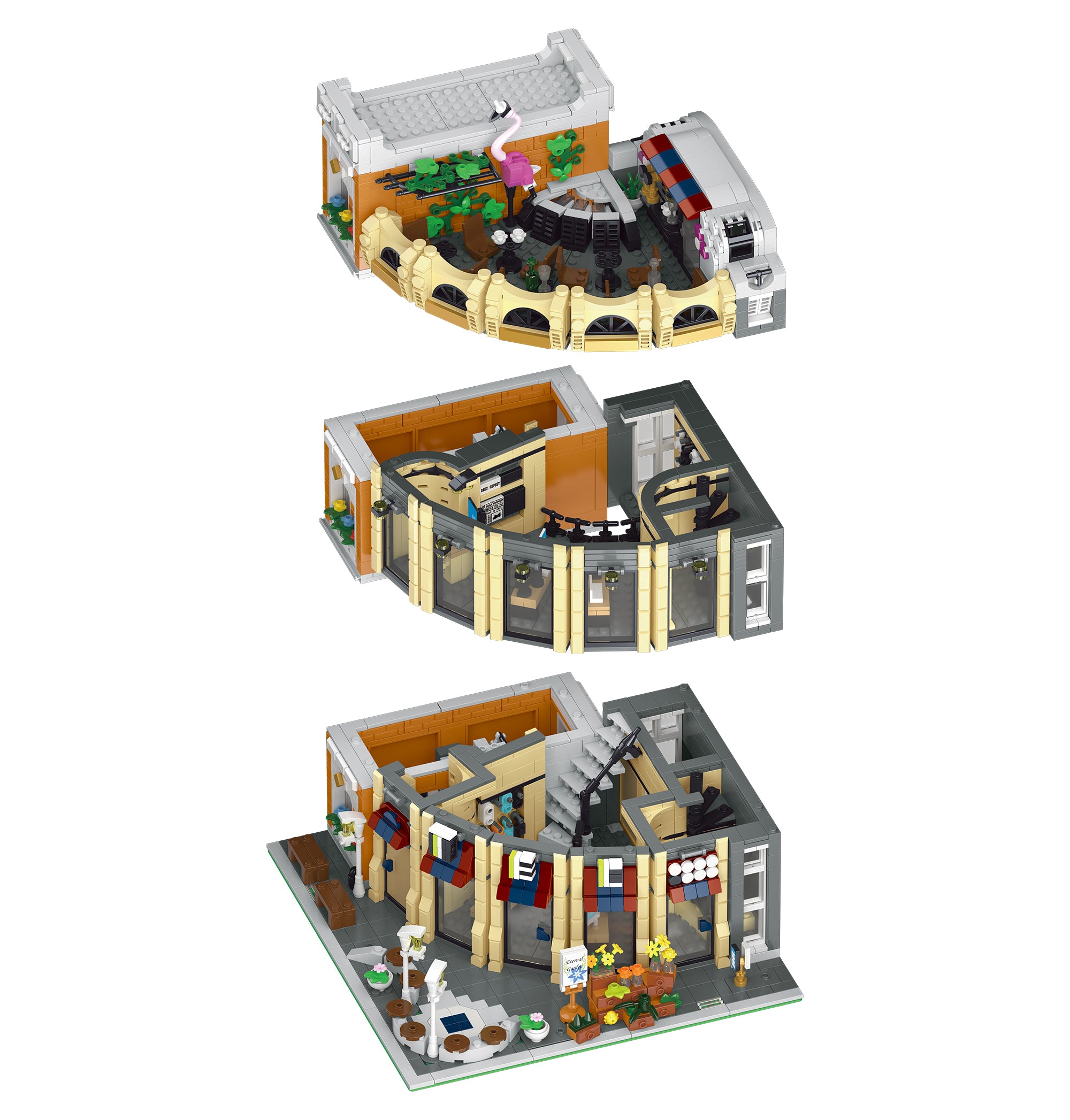 Corner Department Store Building Blocks Set | 3,231 Pieces | GJ-CDS