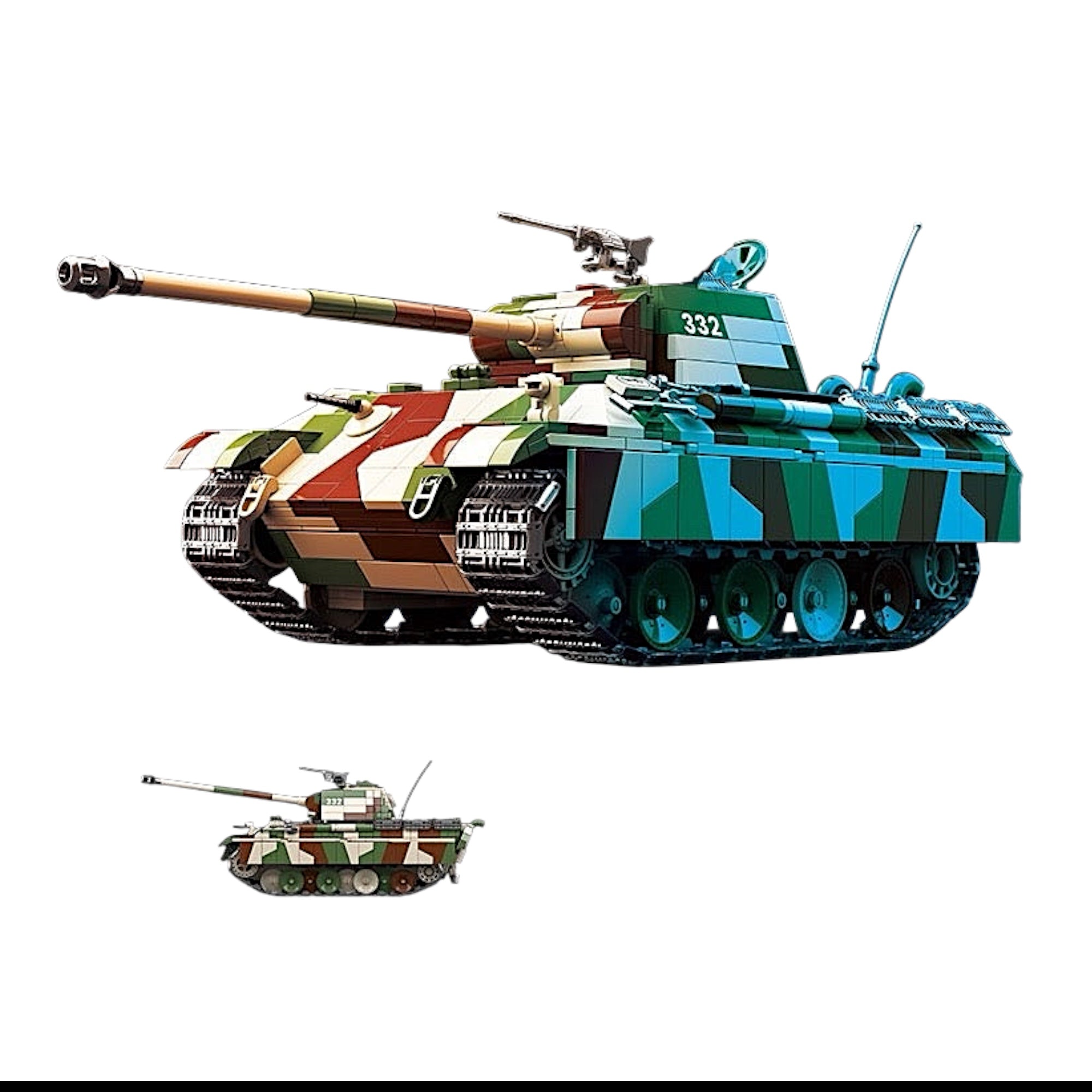 Panzerkampfwagen V 332 Panther Tank Building Blocks Set | AUSF.G SD.KFZ.171 332 | General Jim's Toys & Bricks | GJ-GPV332