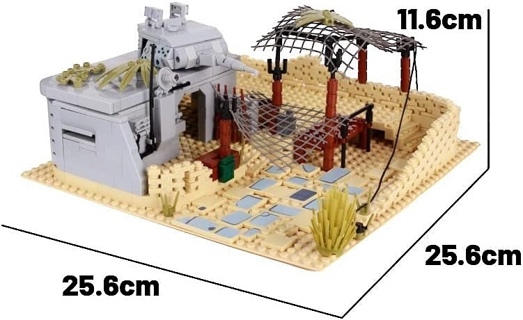 WWII German Military Desert Fortress Building Block Set | General Jim's Toys & Bricks | GJ-GDO