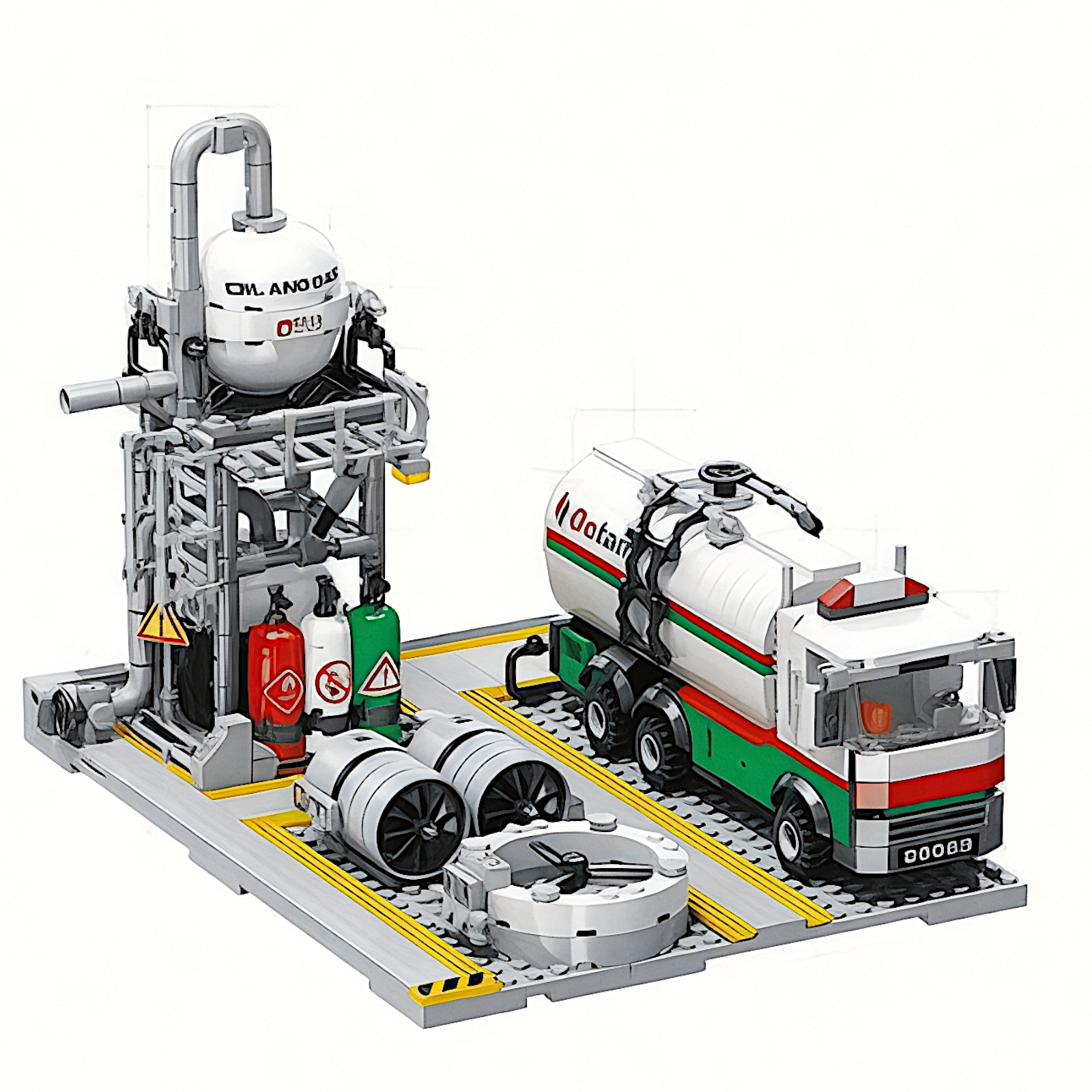 Chemical Plant: Loading Station City Building Blocks Set | General Jim's Toys | GJ-CPLS