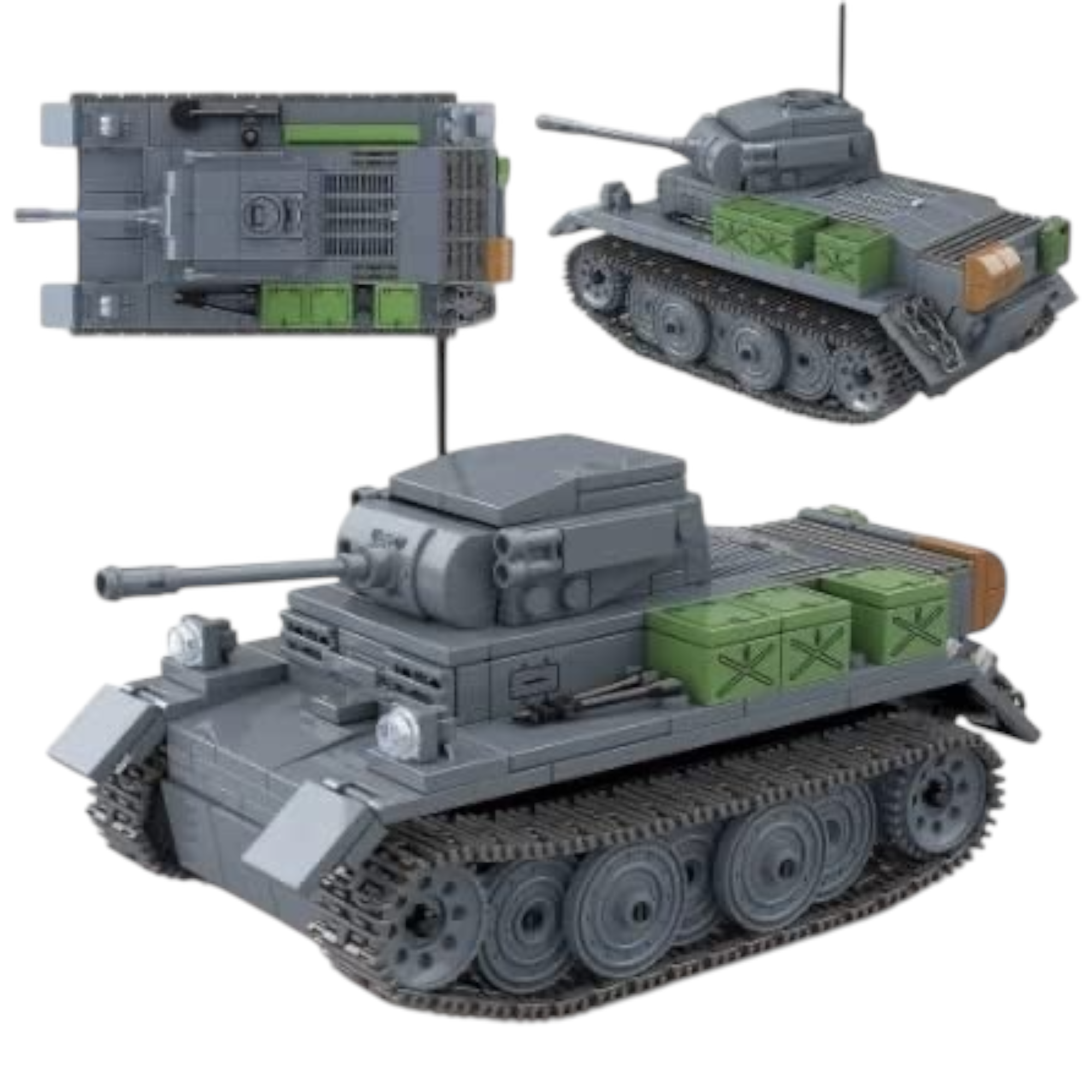 WWII Panzer II AUSF. L "Luchs" Light Tank Building Blocks Set | General Jim’s Toys & Bricks | GJ-LUCHS