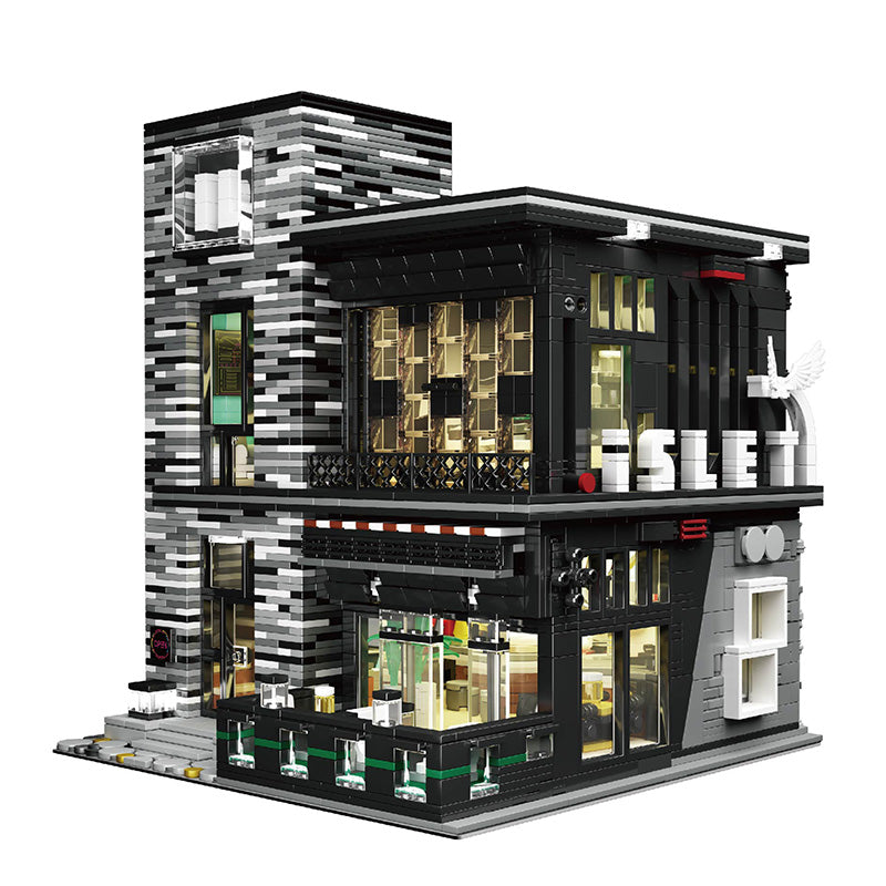 Pub & Restaurant Modular City Building Blocks Set with LED Lighting | General Jim's Toys | GJ-MPR