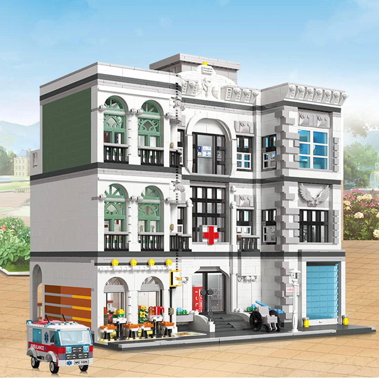 Modular Hospital Building Block Set | General Jim's Toys & Bricks | GJ-CH