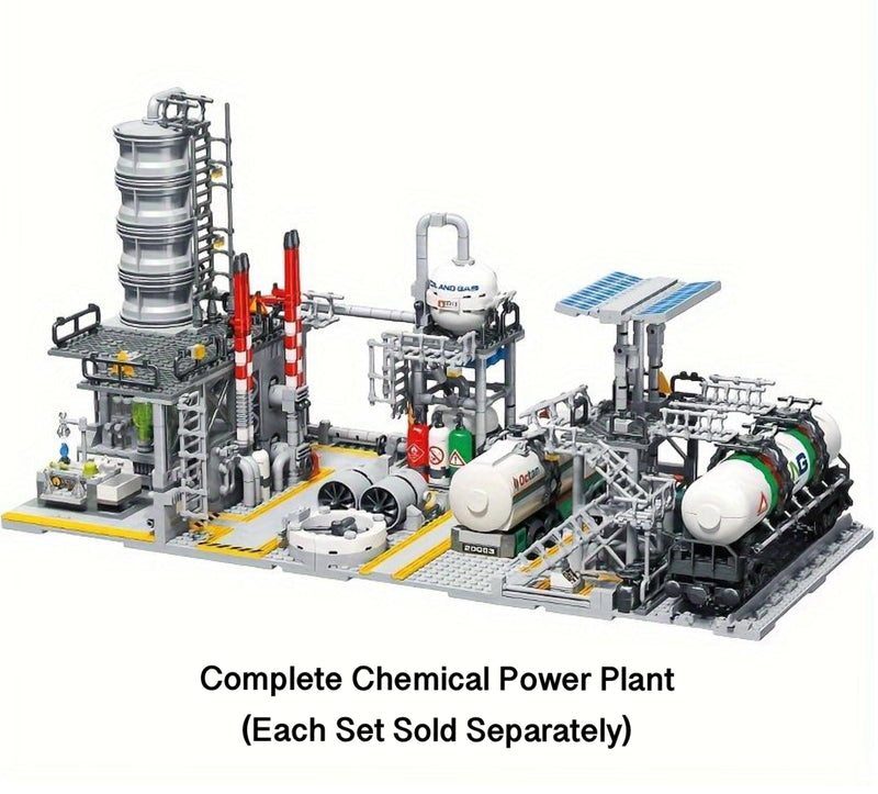 Chemical Plant: Natural Gas Storage Center Modular Building Blocks Set