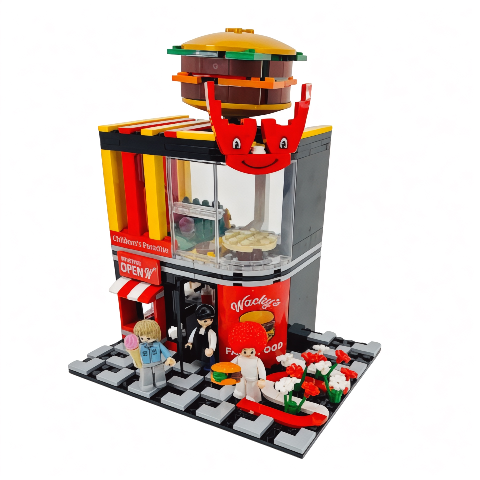 Open Box | Wacky's Fast Food™ Burger Joint Building Blocks Set
