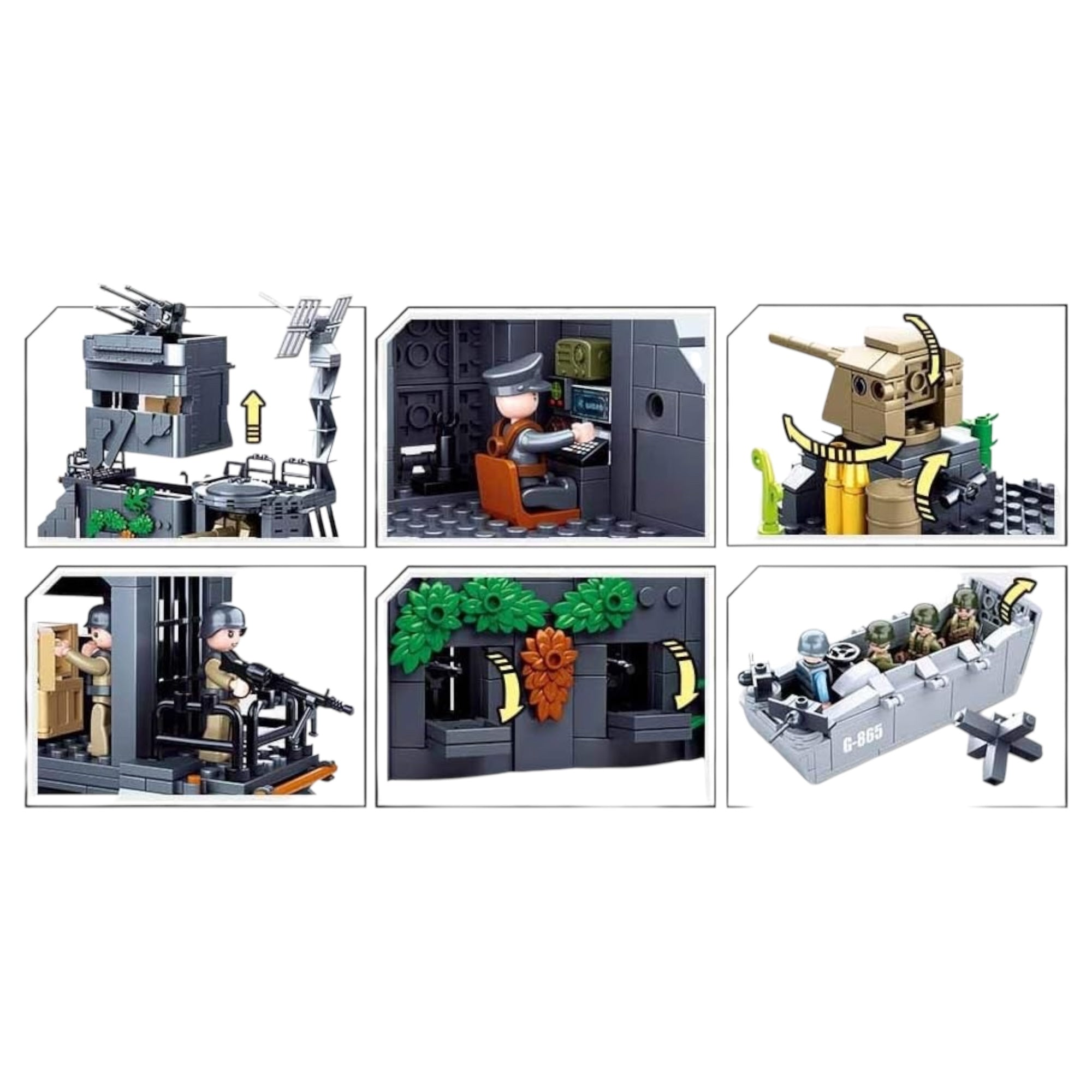 Normandy Atlantic Wall inspired historical building brick set for collectors