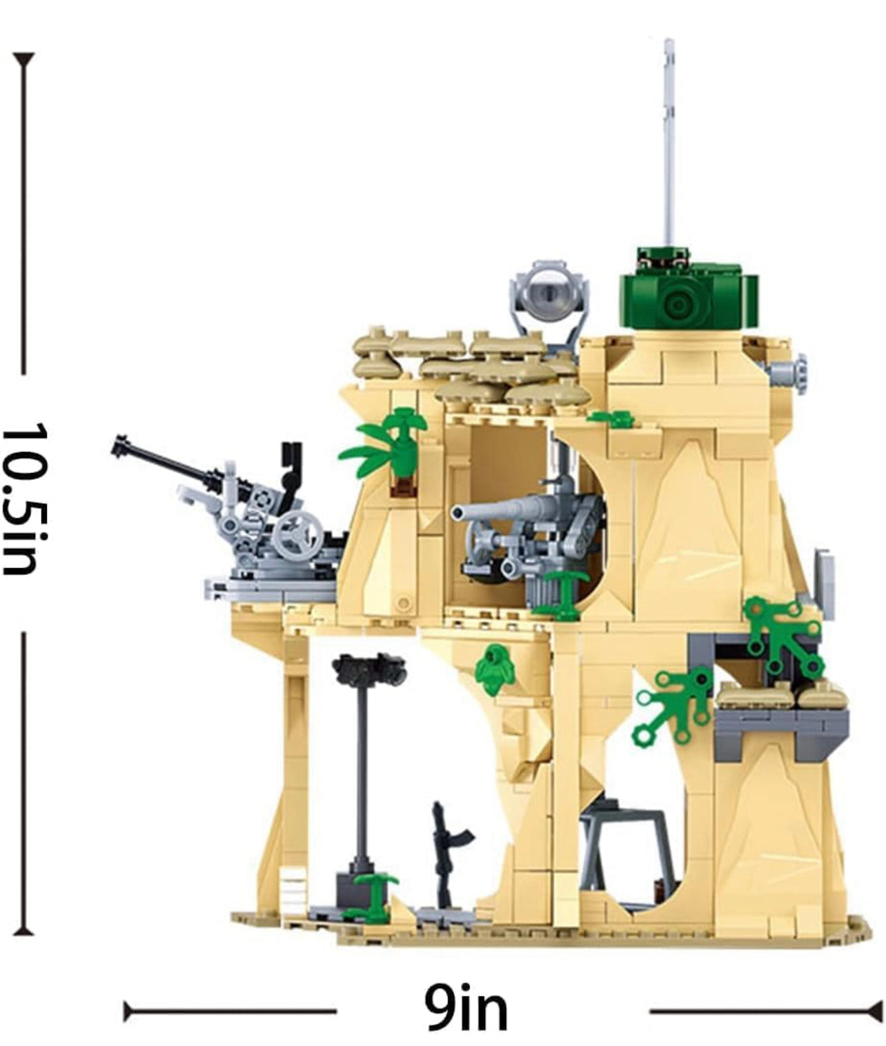 Open Box | Battle of Iwo Jima WWII Military Building Blocks Set | 1,124 Pieces | GJ-BIJ