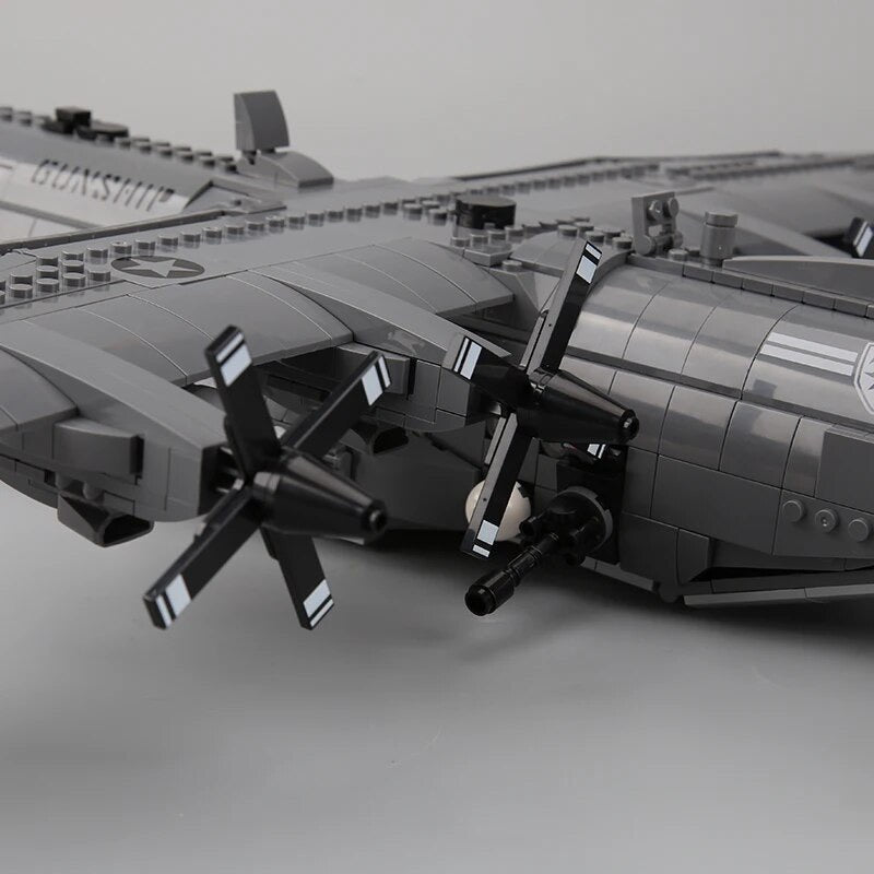 Open Box | AC-130 Hercules Air Gunship Plane Building Blocks Set | 1,713 Piece Set | GJ-USAC130