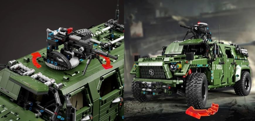 Military Warrior Off-Road Vehicle Building Block Set | General Jim's Toys & Bricks | GJ-WOR