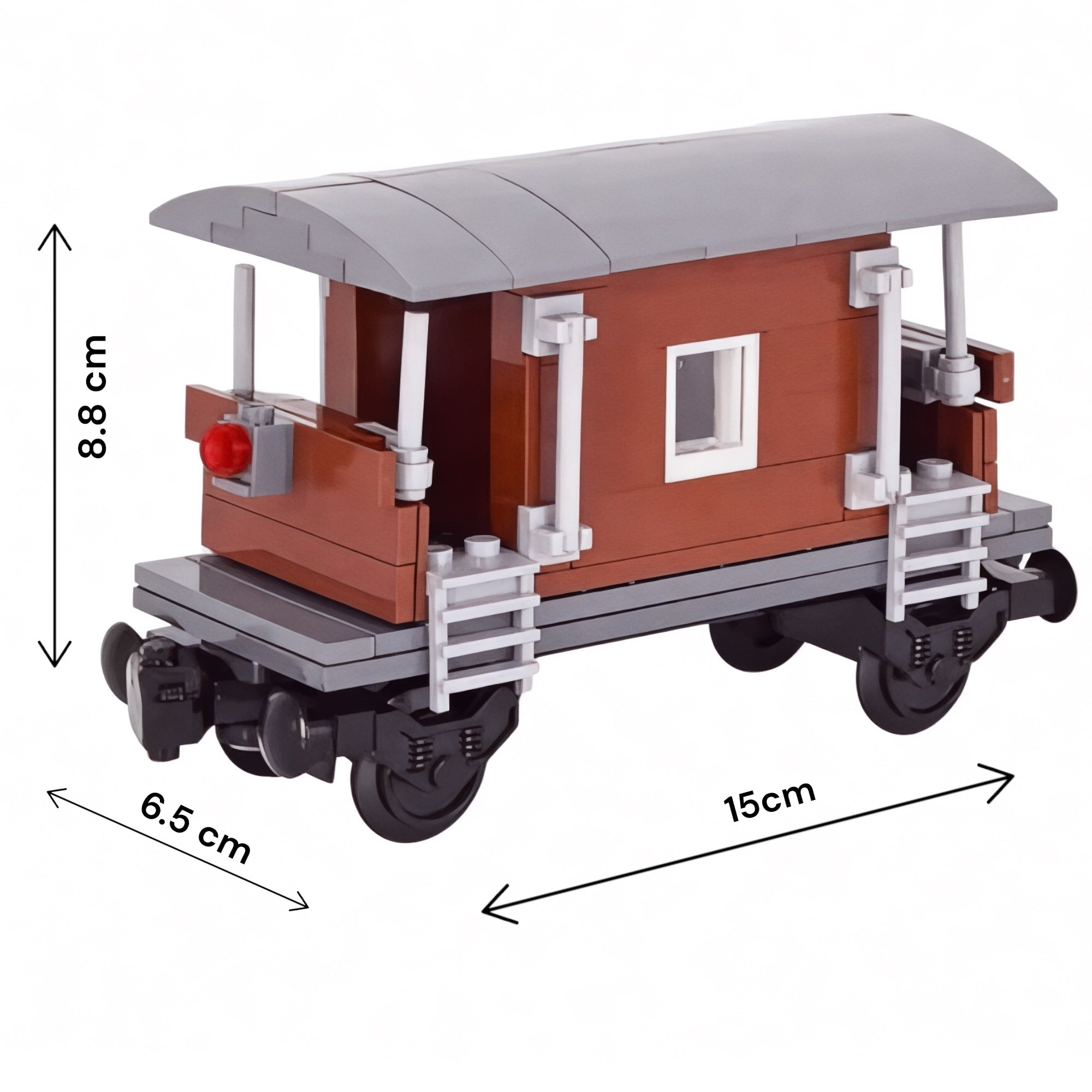 Retro Train Caboose Carriage Building Bricks Set | General Jim's Toys & Bricks | GJ-TCC