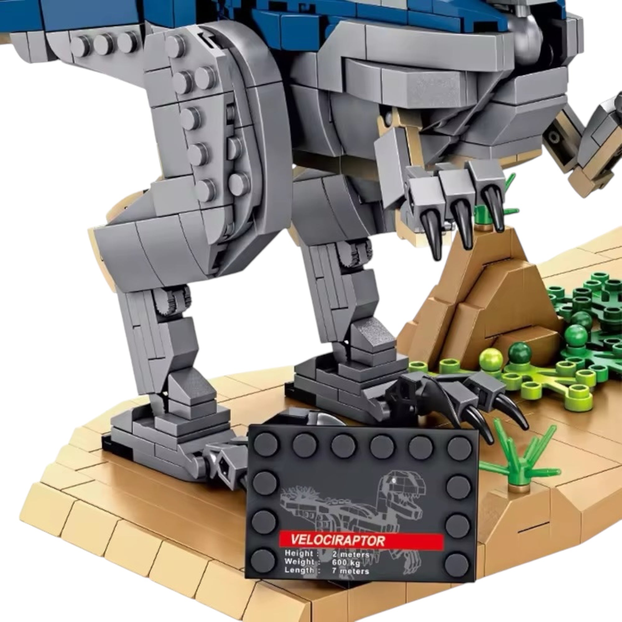 Velociraptor Dinosaur & Fossil 2-in-1 Building Blocks Set | General Jim's Toys & Bricks | GJ-VELO