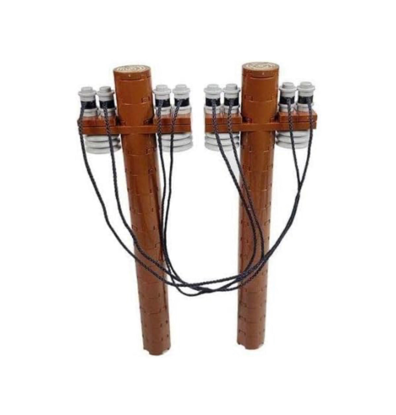 Telephone Pole Roadway Accessory Building Bricks Set (Qty 5) | General Jim's Toys | GJ-TGP5