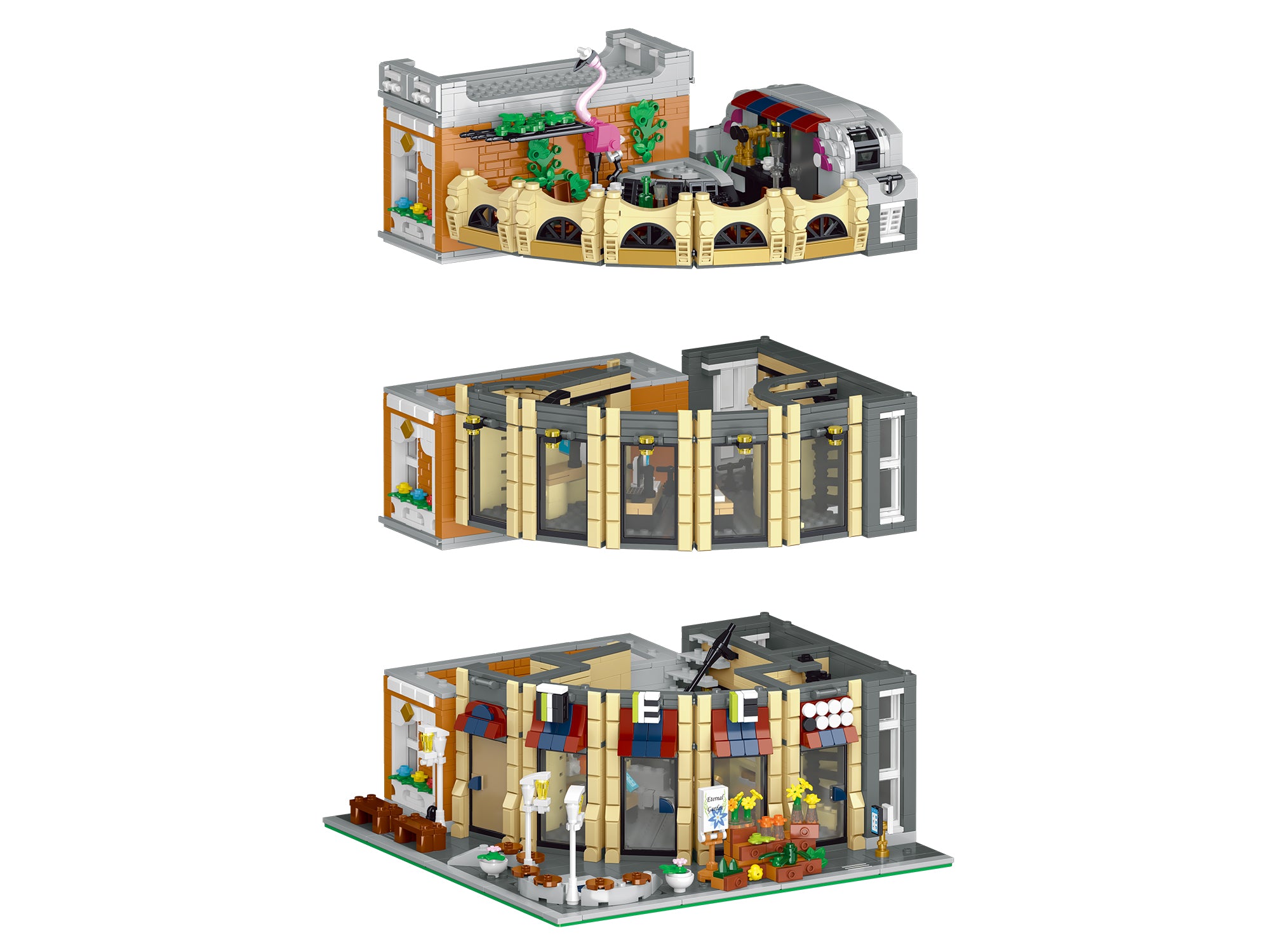 Corner Department Store Building Blocks Set | 3,231 Pieces | GJ-CDS
