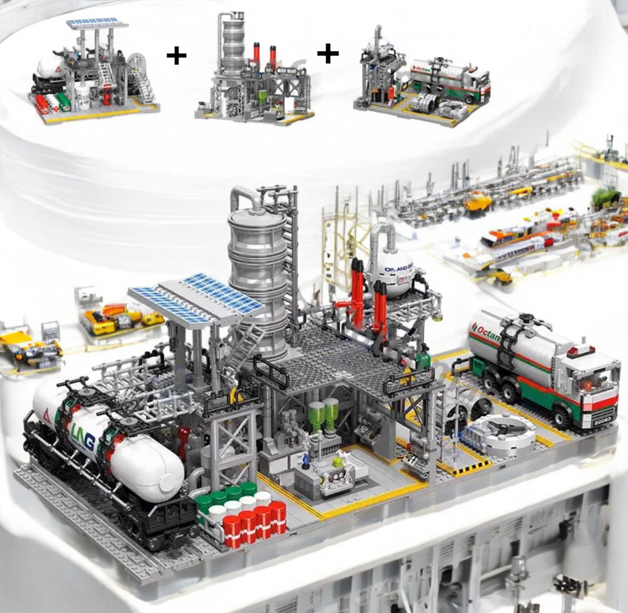 Chemical Plant: Loading Station City Building Blocks Set | General Jim's Toys | GJ-CPLS