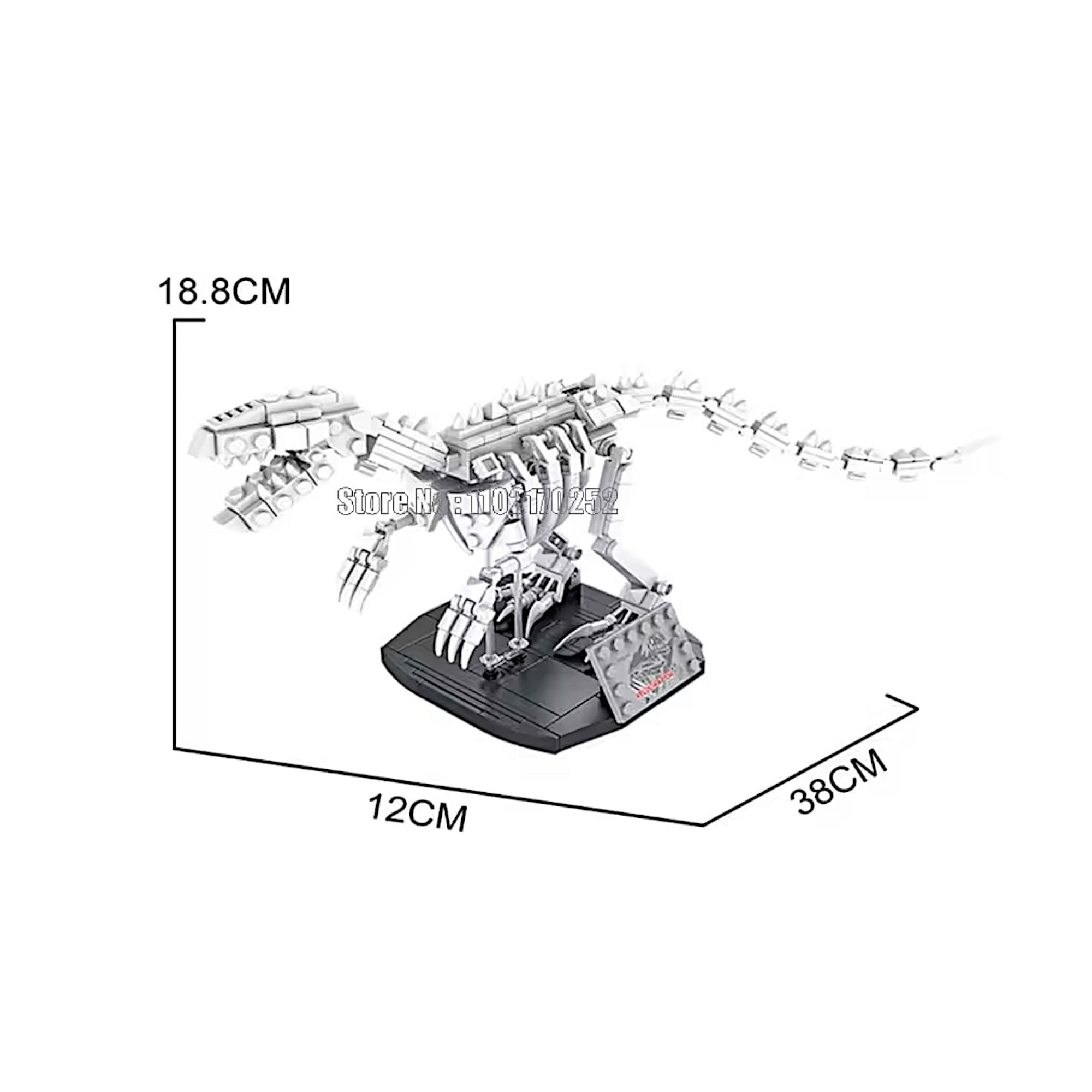 Velociraptor Dinosaur & Fossil 2-in-1 Building Blocks Set | General Jim's Toys & Bricks | GJ-VELO