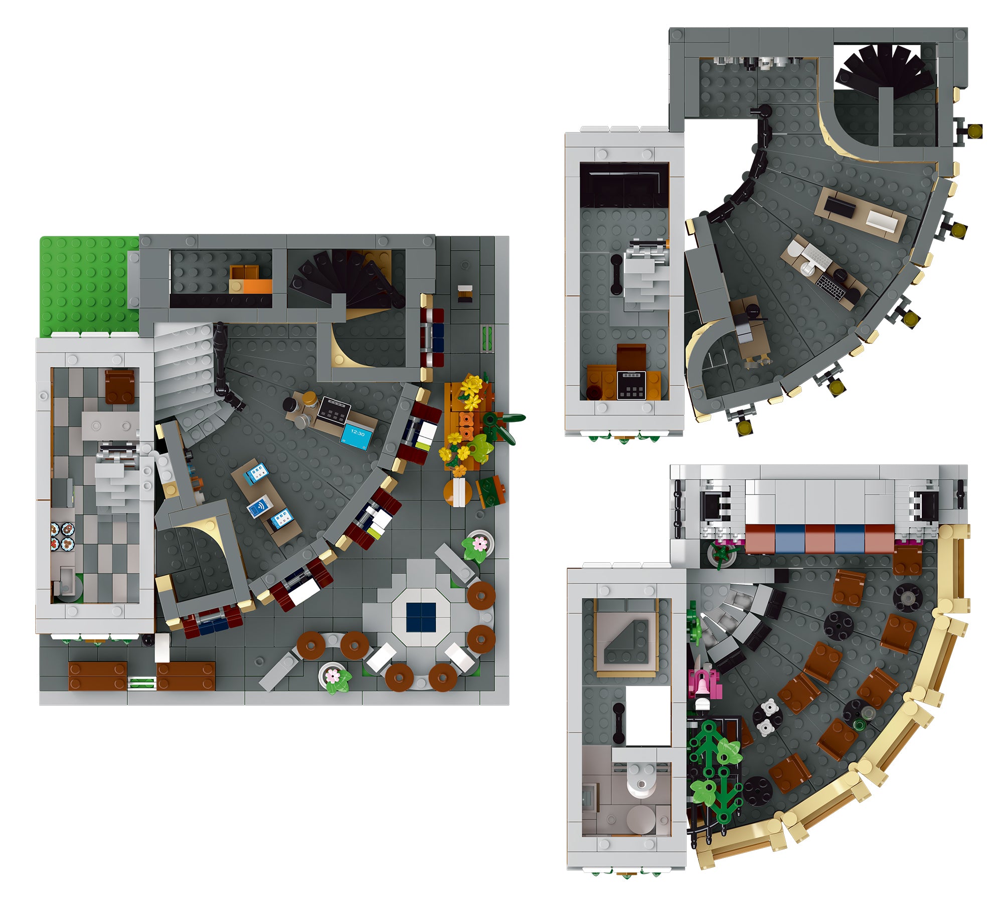 Corner Department Store Building Blocks Set | 3,231 Pieces | GJ-CDS