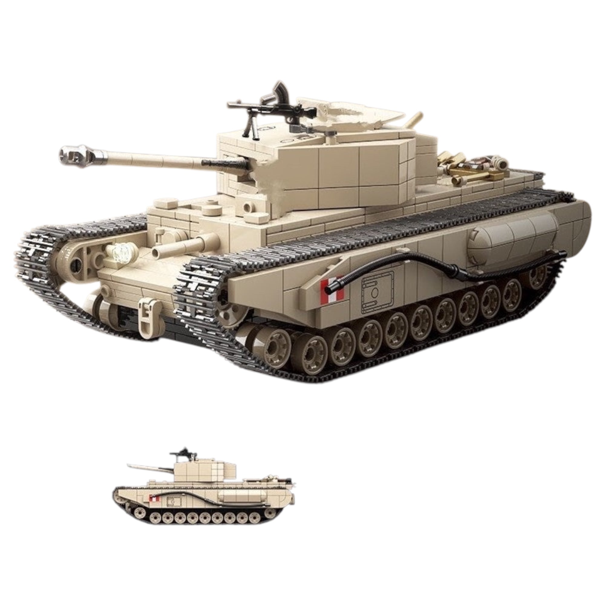 Churchill MK.I British Infantry Tank Building Block Set | General Jim's Toys & Bricks | GJ-CHUR
