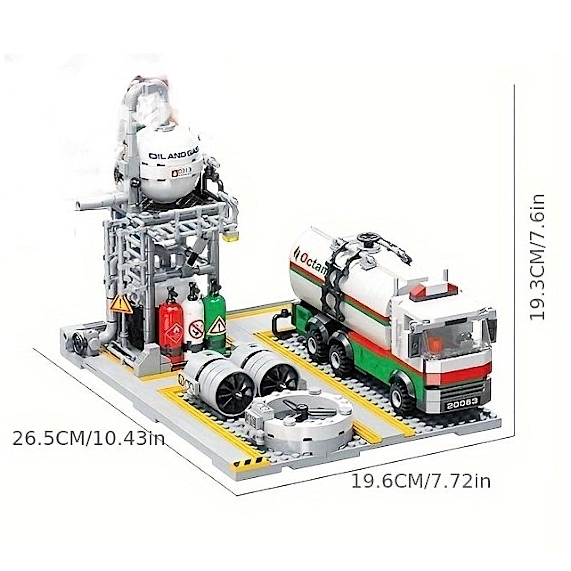 Chemical Plant: Loading Station City Building Blocks Set | General Jim's Toys | GJ-CPLS