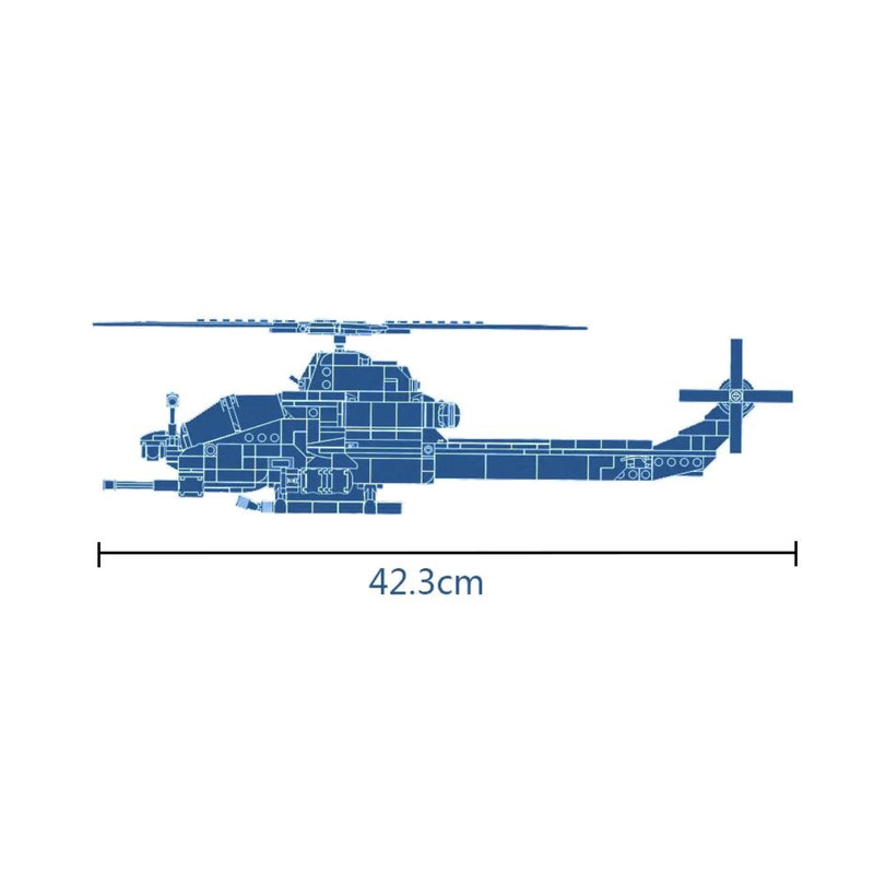 AH-1Z Viper Attack Helicopter Building Blocks Toy Bricks Set
