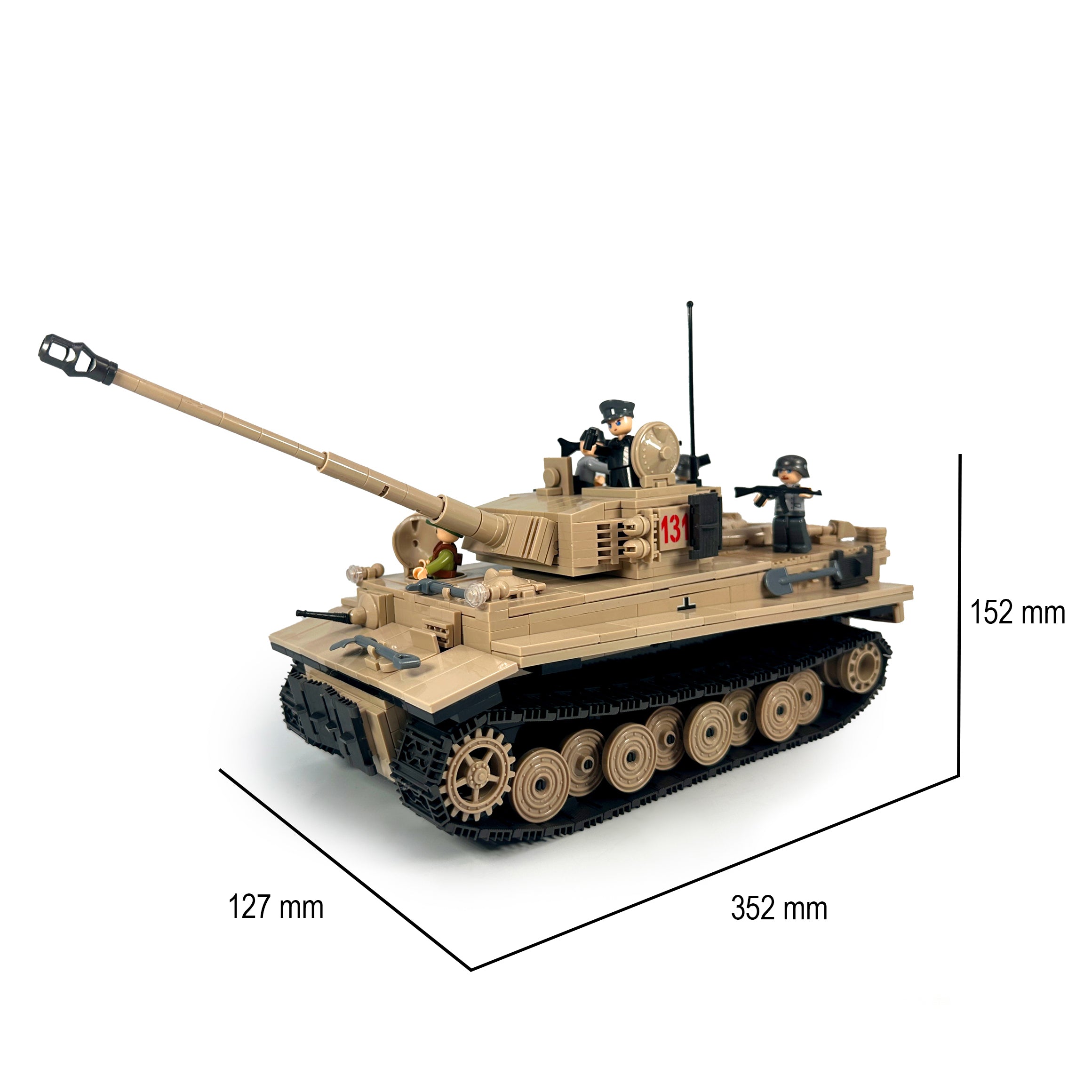 German Tiger Tank 131 Tank Building Blocks Set | General Jim's Toys & Bricks | GJ-GT131