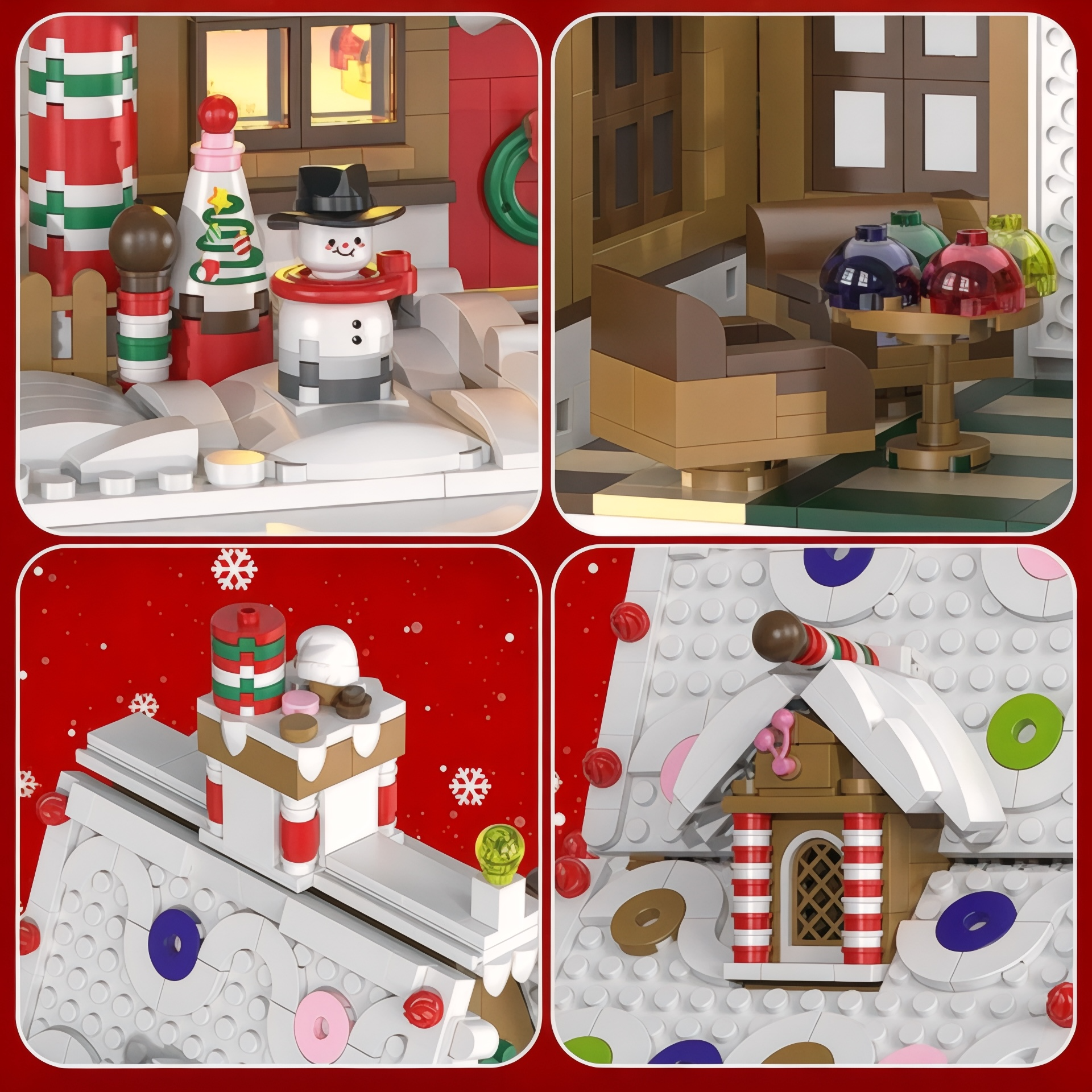 Holiday Gingerbread Building Block House | General Jim's Toys & Bricks | GJ-CGBH