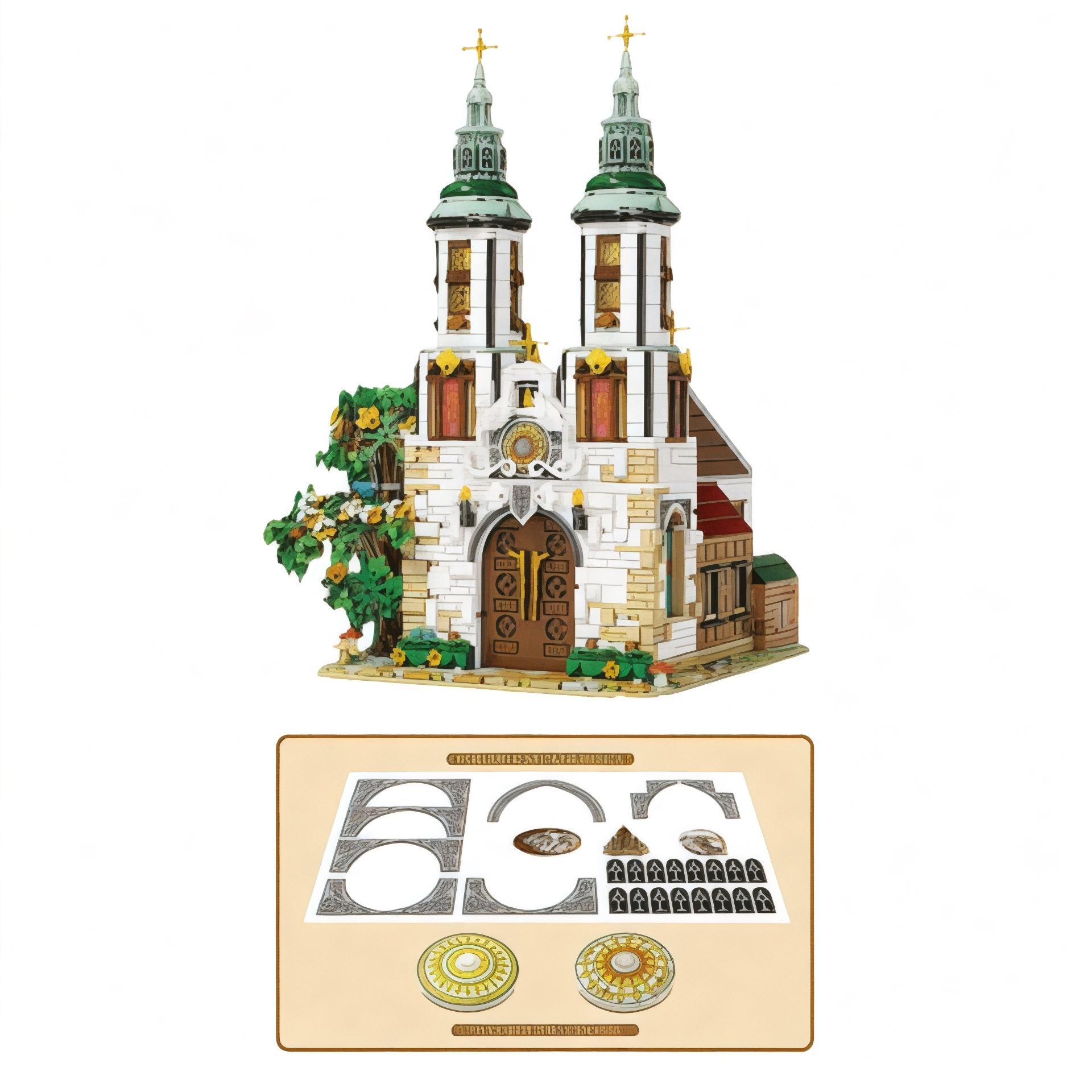 St. Andrew’s Church Building Block Set | General Jim's Toys & Bricks | GJ-SAC