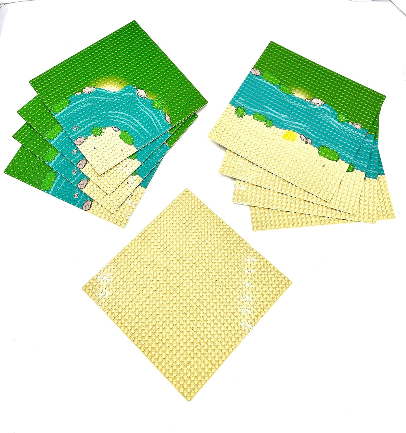 Complete Set of Sandy River Island Baseplates -9 Pack | General Jim's Toys & Bricks | GJ-9MBPS