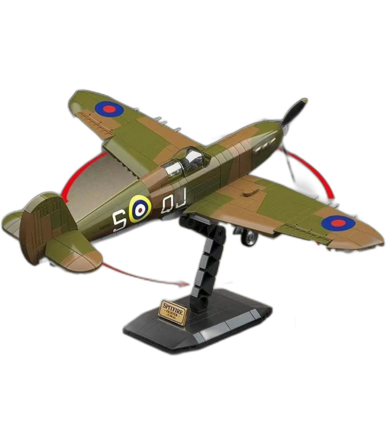 British Spitfire Building Blocks Plane | General Jim's Toys & Bricks | GJ-BSF