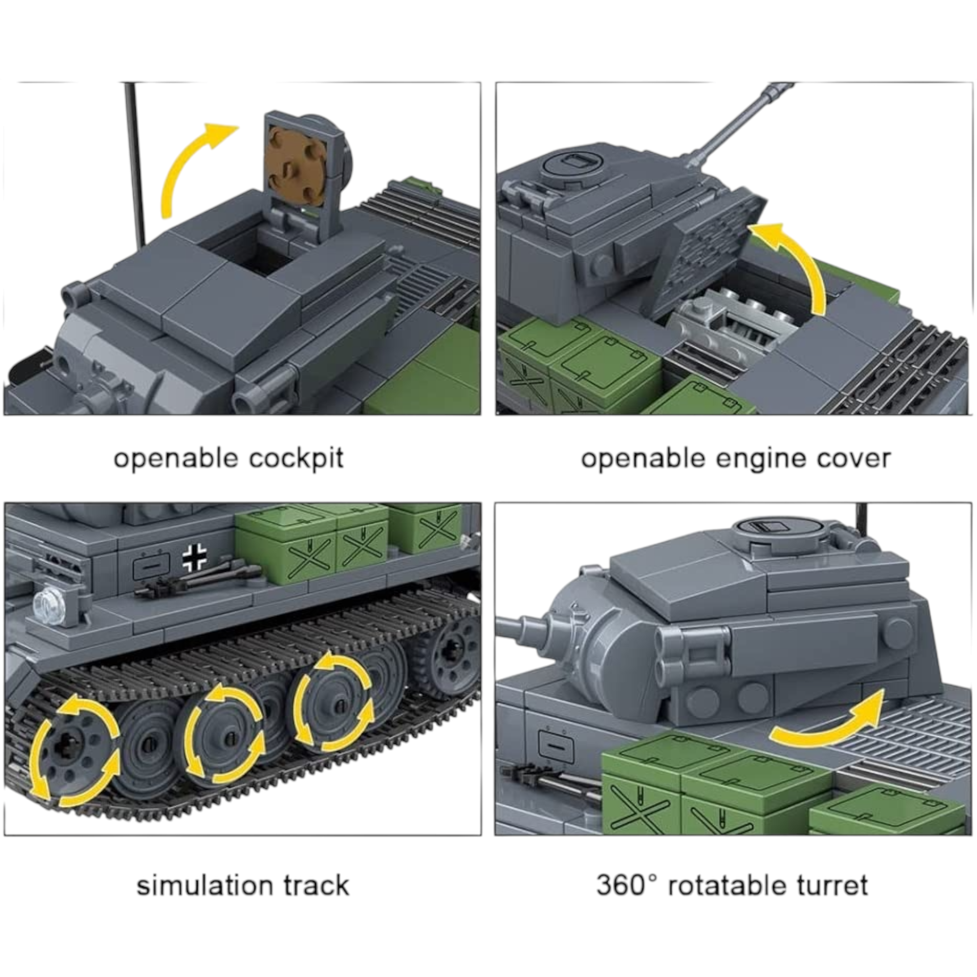 WWII Panzer II AUSF. L "Luchs" Light Tank Building Blocks Set | General Jim’s Toys & Bricks | GJ-LUCHS
