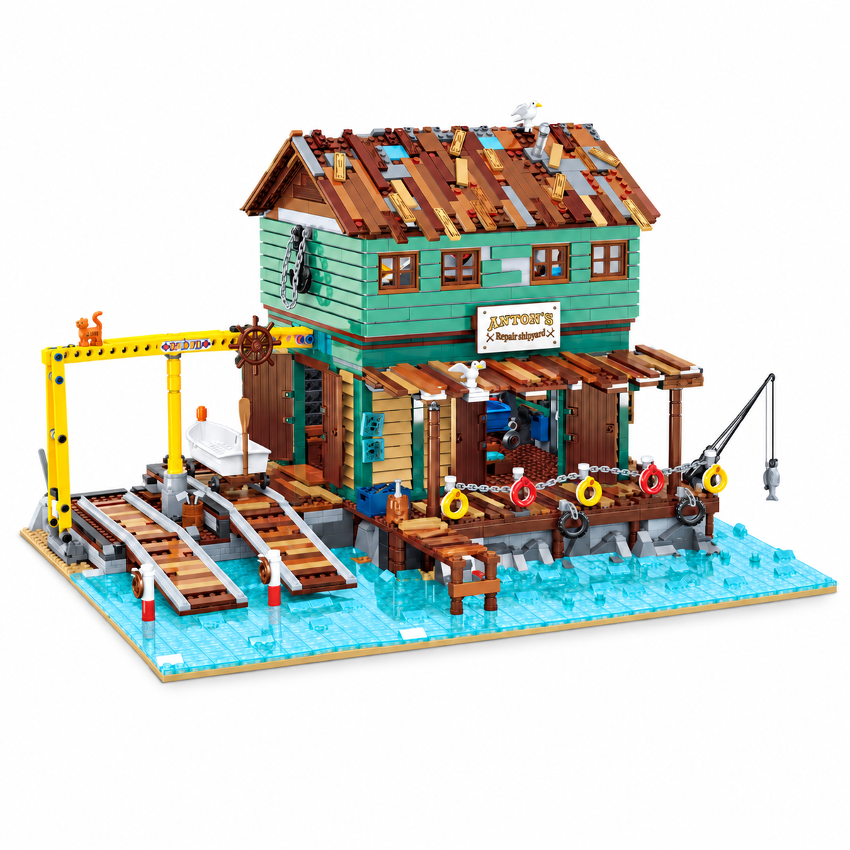 Harbortown Ship Repair Yard Building Block Set | General Jim’s Toys & Bricks | GJ-SRY