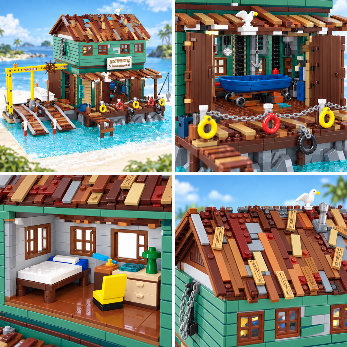 Harbortown Ship Repair Yard Building Block Set | General Jim’s Toys & Bricks | GJ-SRY