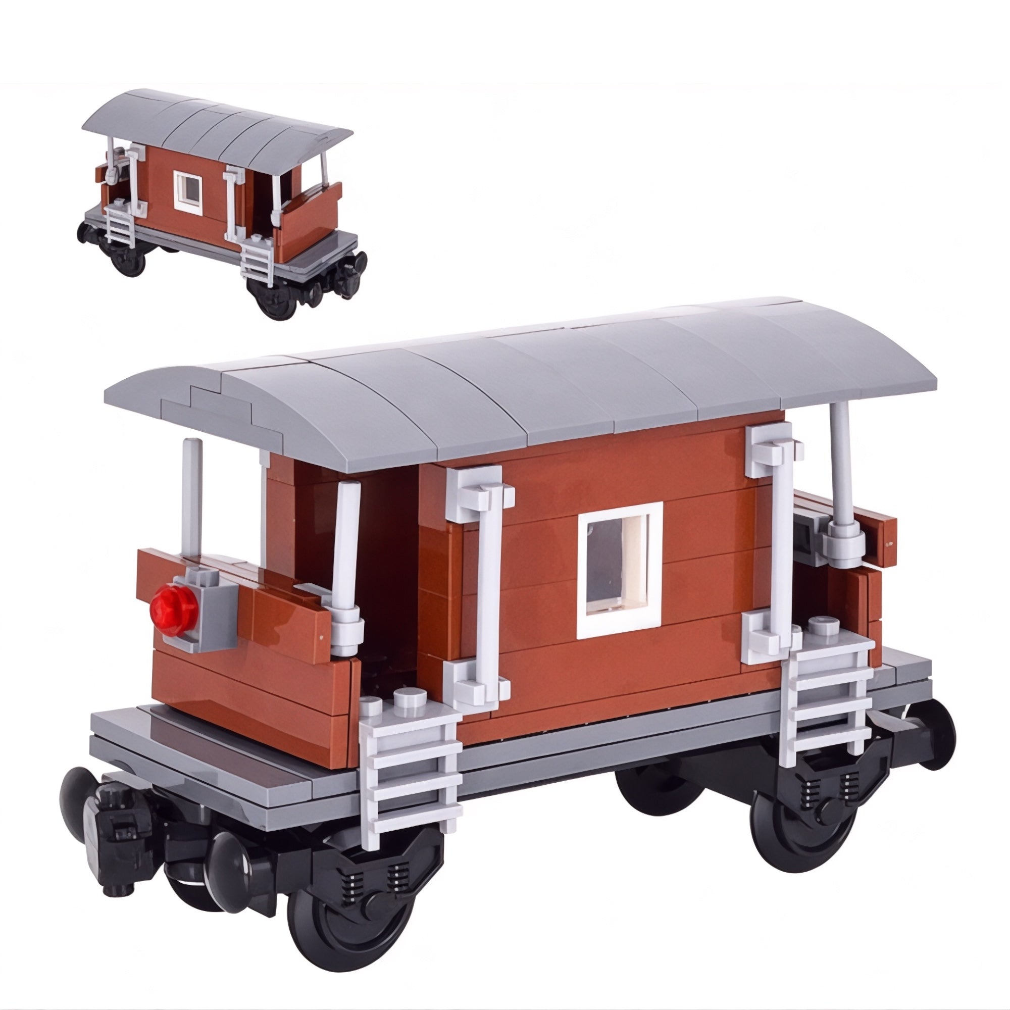 Retro Train Caboose Carriage Building Bricks Set | General Jim's Toys & Bricks | GJ-TCC