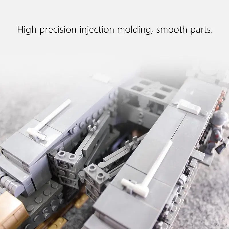 WWII Dora Railway Gun Building Block Set | General Jim's Toys & Bricks | GJ-DRGUN