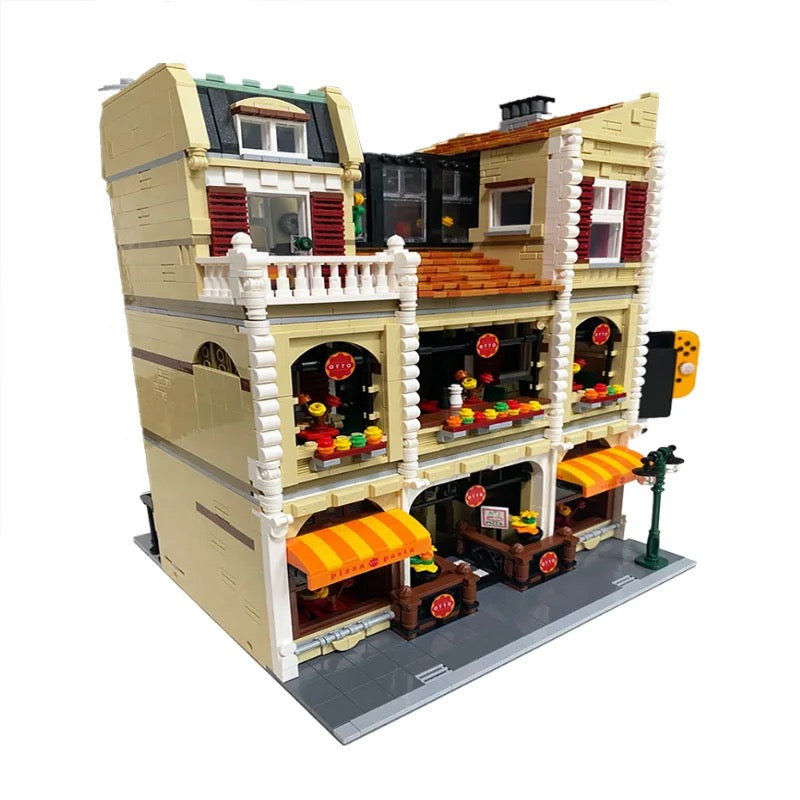 Old Town Pizzeria Modular Building Blocks Toy Set | General Jim's Toys & Bricks | GJ-PZS