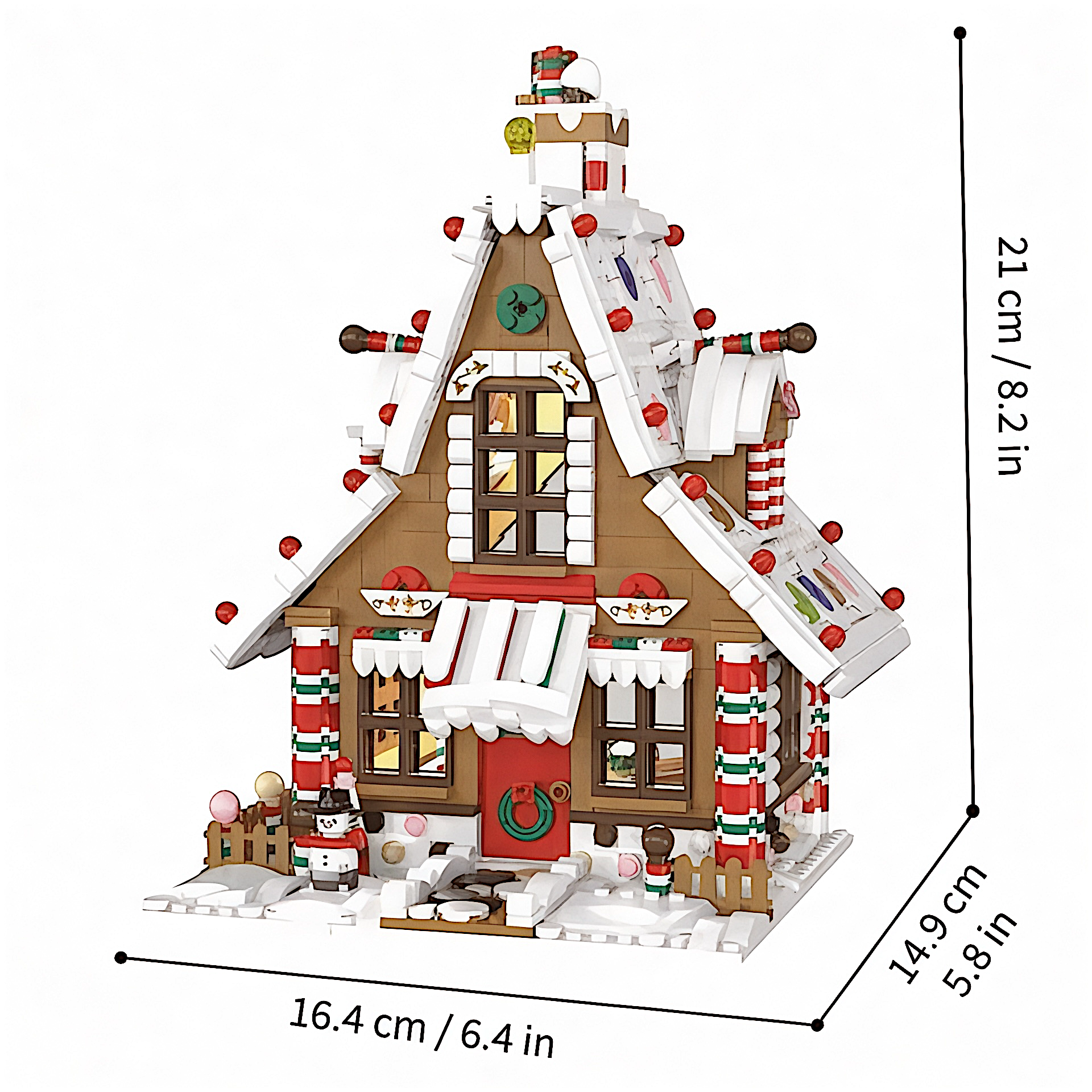 Holiday Gingerbread Building Block House | General Jim's Toys & Bricks | GJ-CGBH