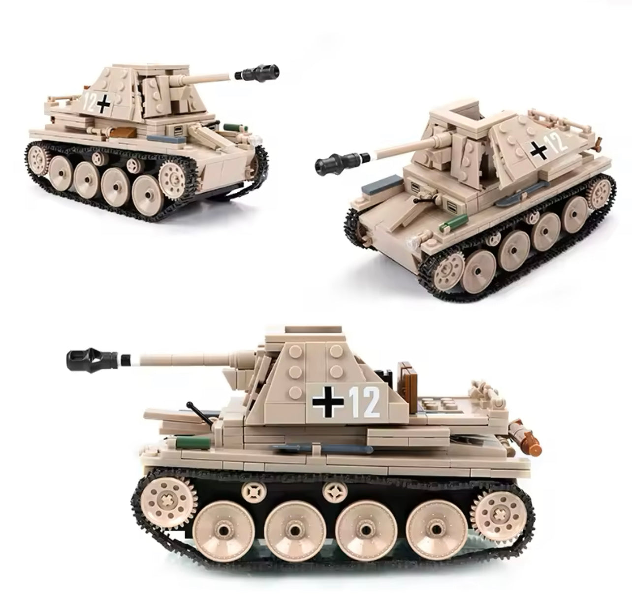 German Marder III Tank Destroyer SD.KFZ.138 Building Blocks Set | General Jim's Toys & Bricks | GJ-GTD