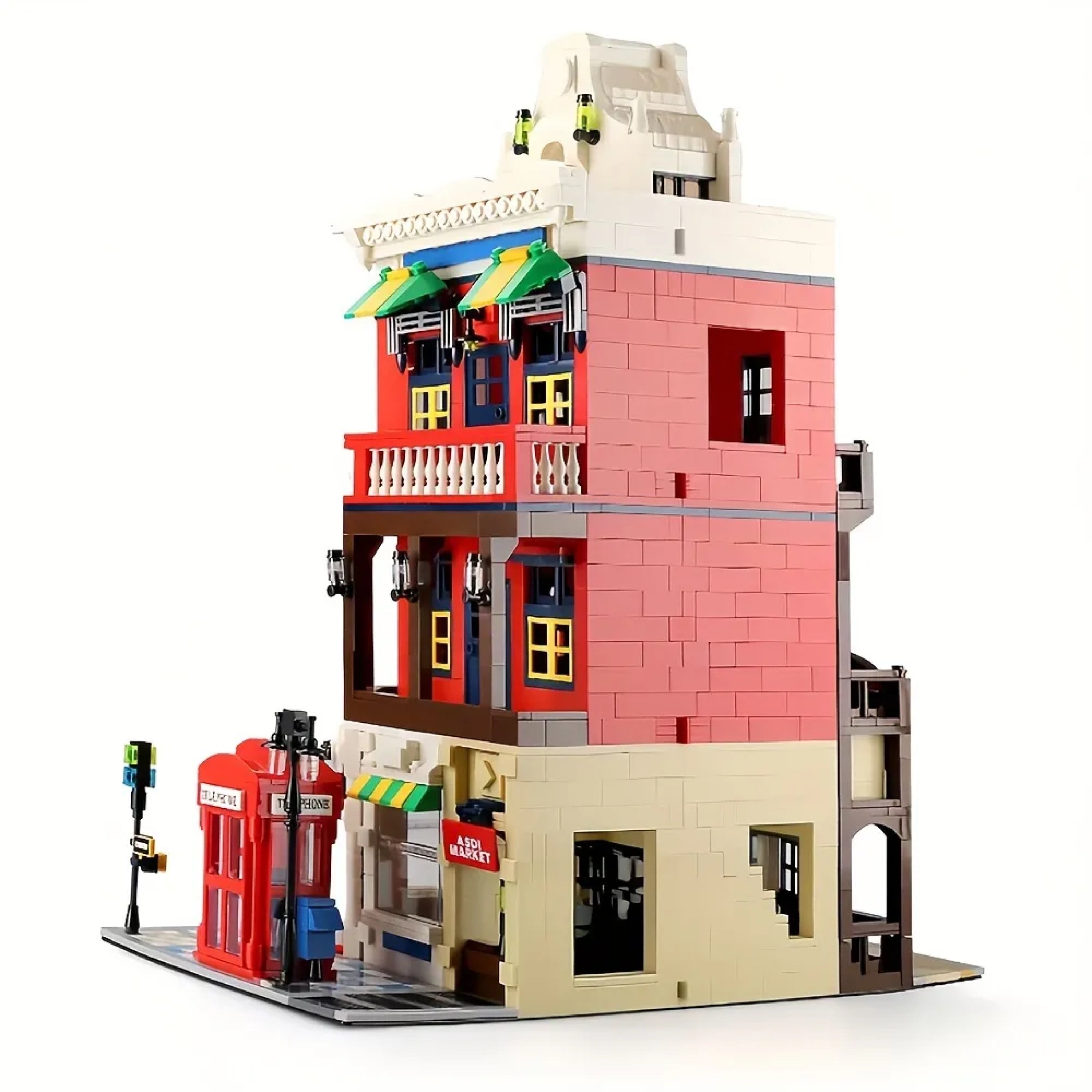 City Corner Shop & Market Building Block Set | General Jim's Toys & Bricks | GJ-CSB