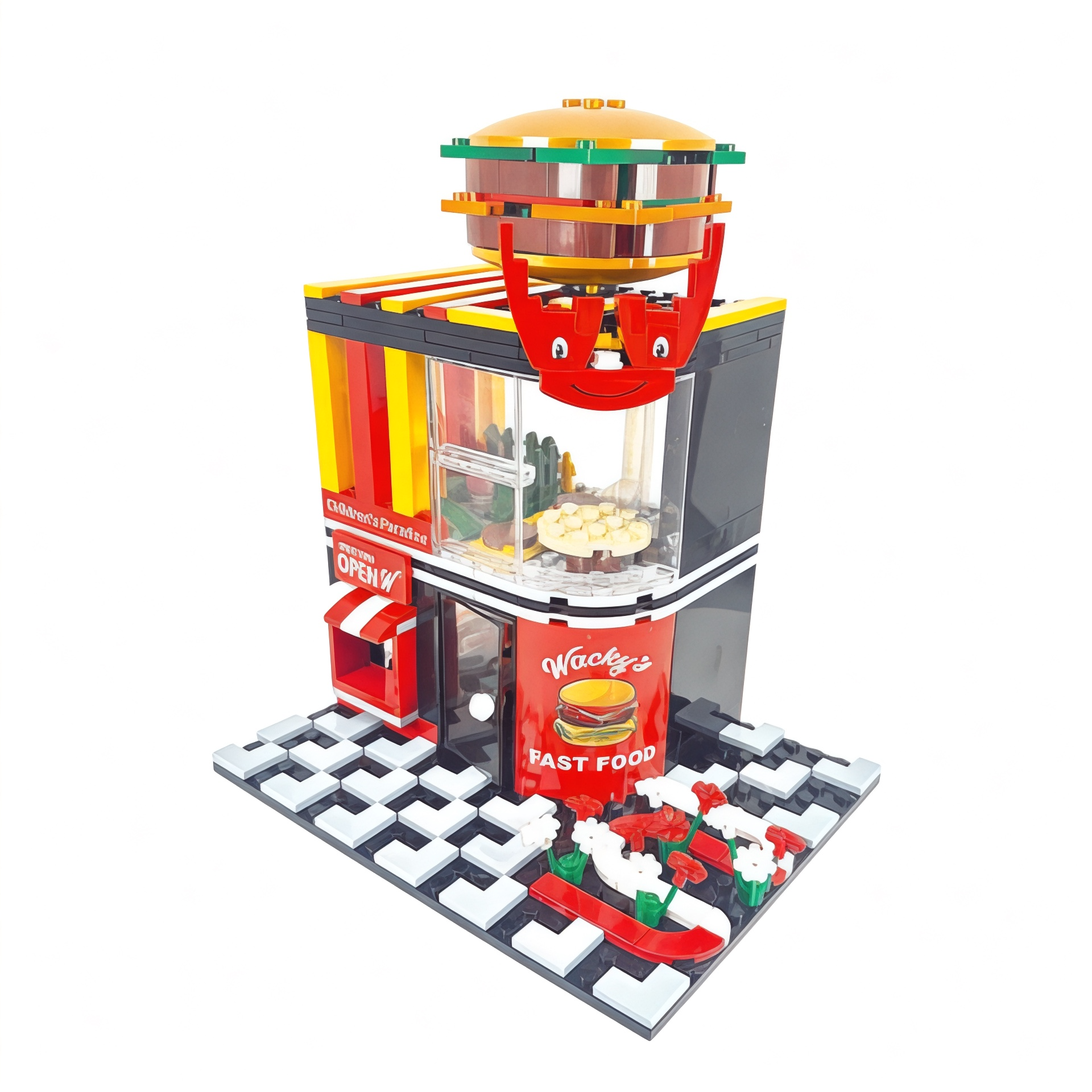Open Box | Wacky's Fast Food™ Burger Joint Building Blocks Set