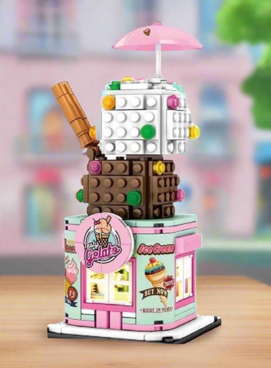Gelato Ice Cream Shop Building Blocks Set | General Jim’s Toys & Bricks | GJ-GS