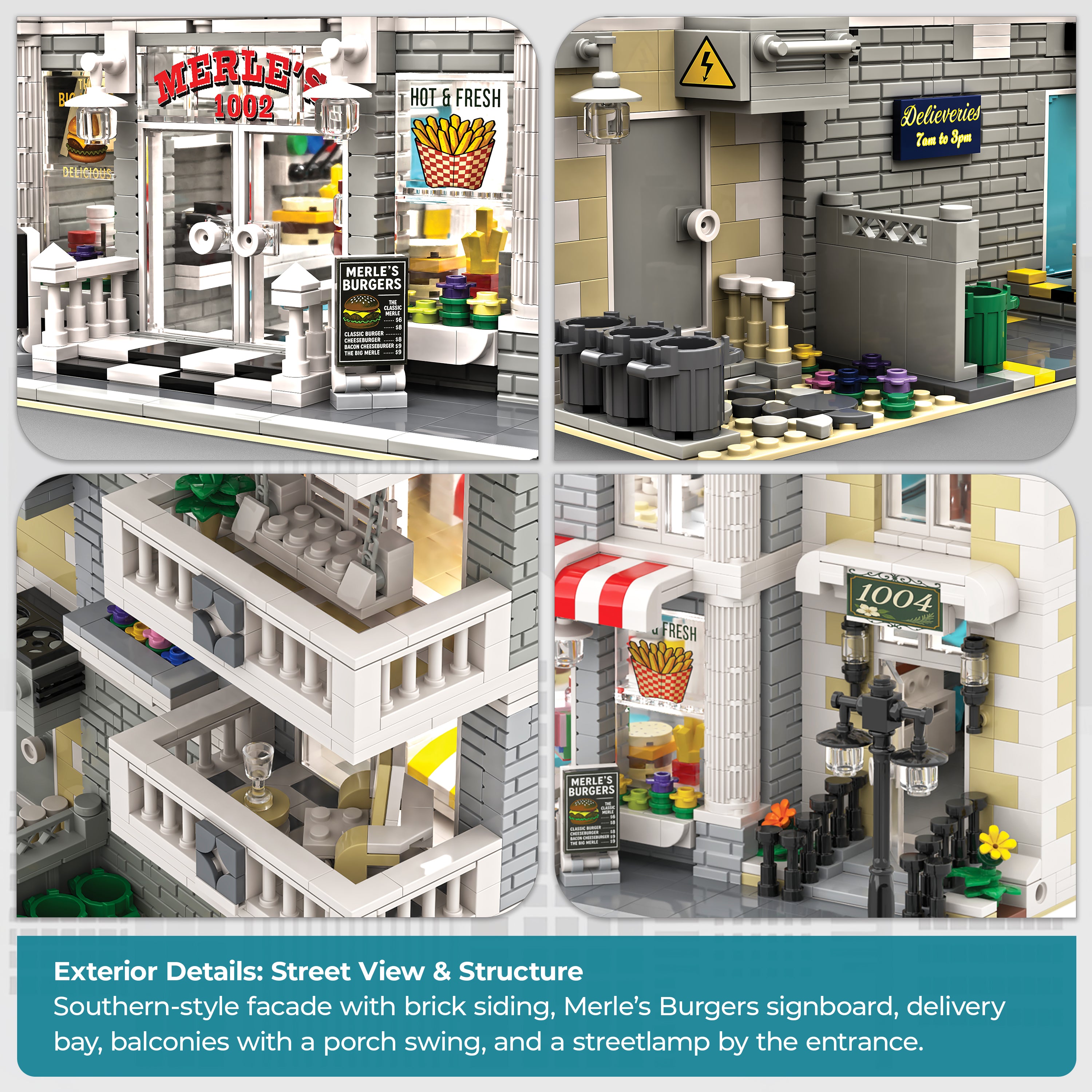 Cityview™ Cypress Point Condominiums & Merle’s Burgers, 6,080 Pieces | General Jim’s Toys & Bricks