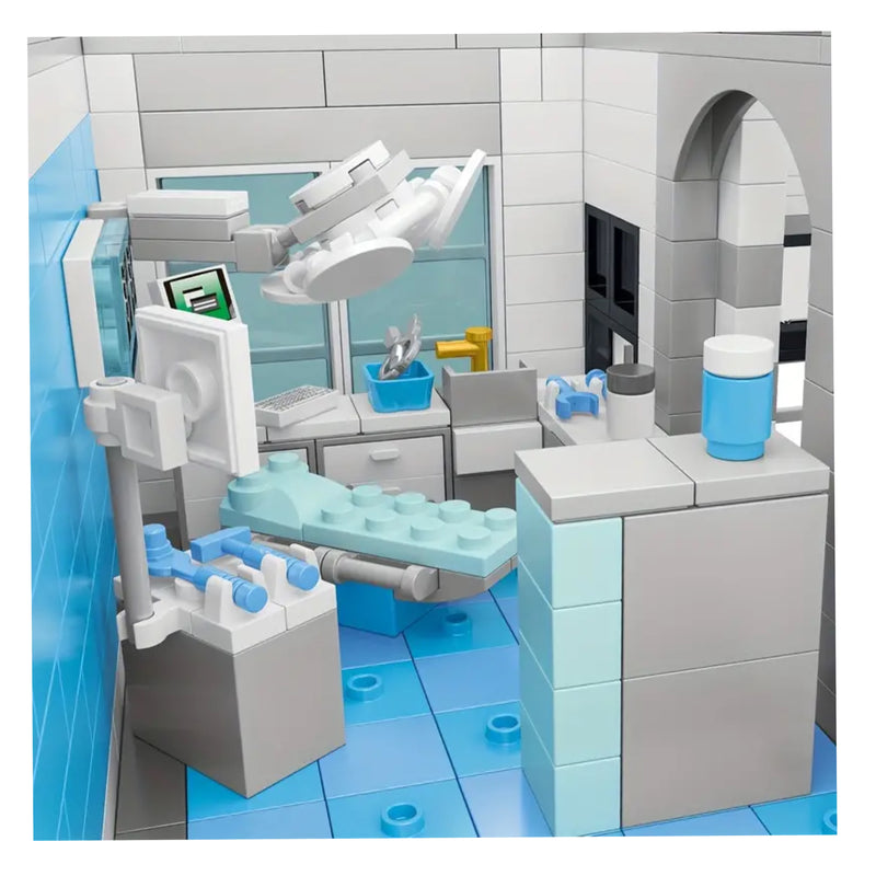 Street View Hospital Modular City Building Blocks Set | General Jim's Toys