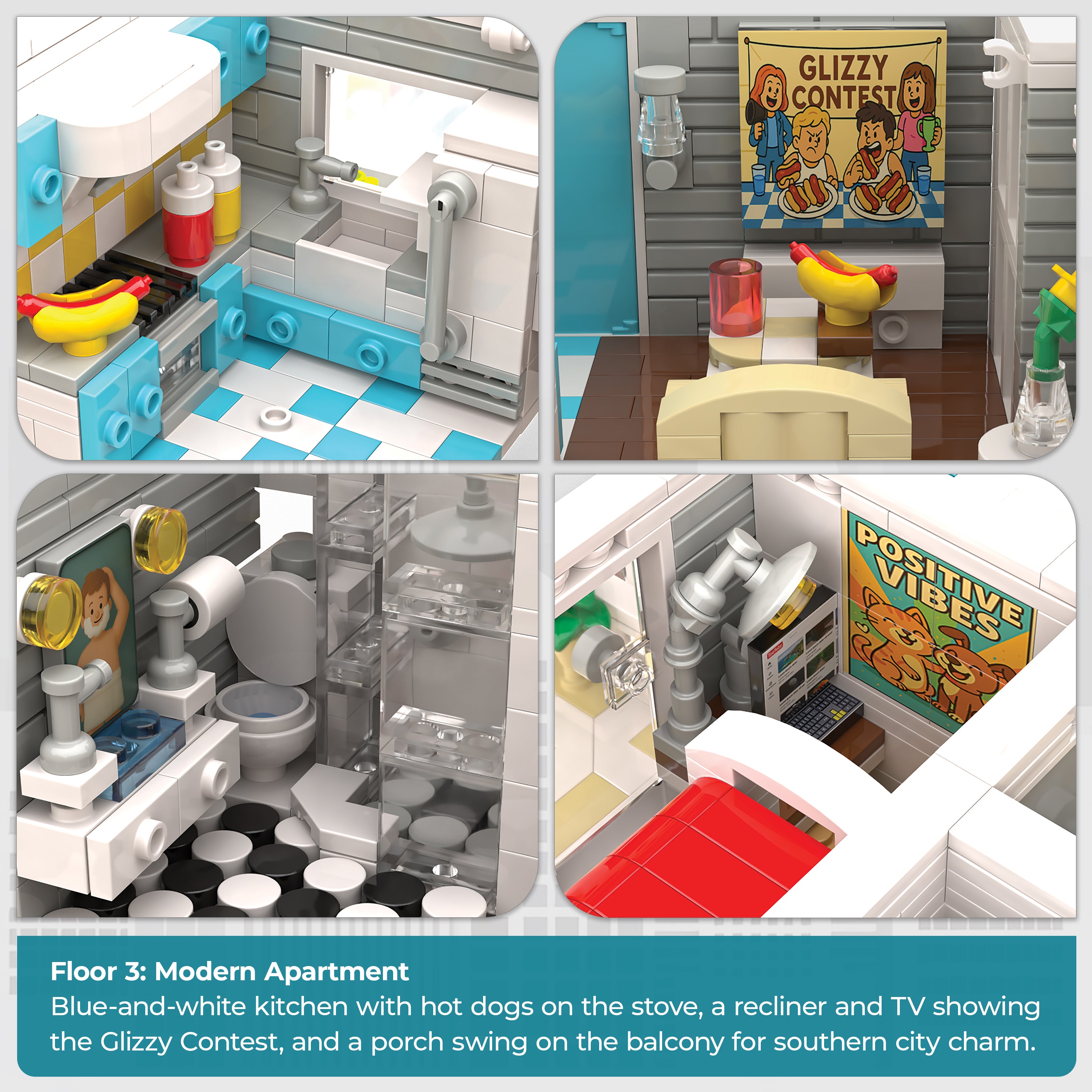 Cityview™ Cypress Point Condominiums & Merle’s Burgers, 6,080 Pieces | General Jim’s Toys & Bricks