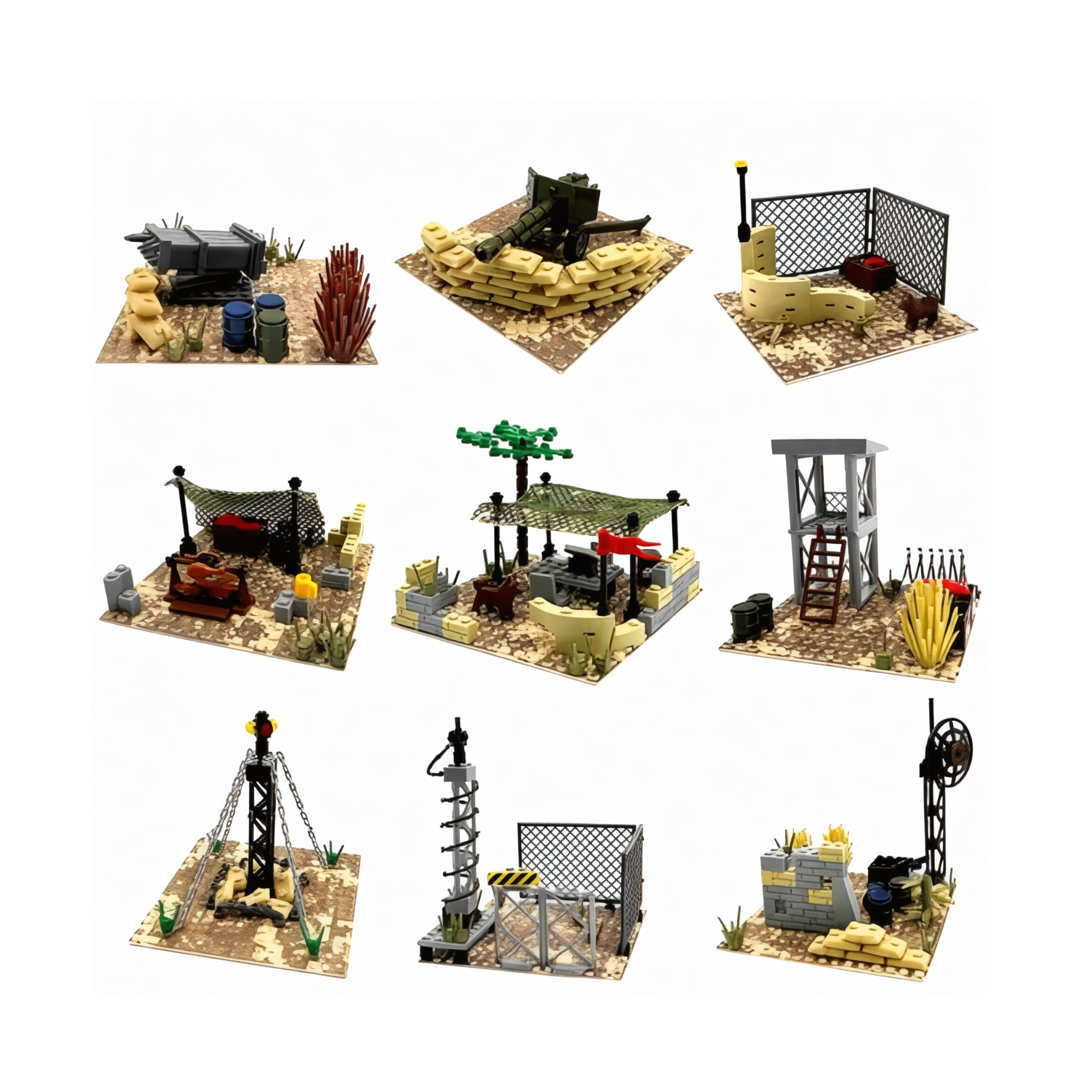 Desert Command Post - Military Base Building Block Set | General Jim’s Toys & Bricks | GJ-DCP