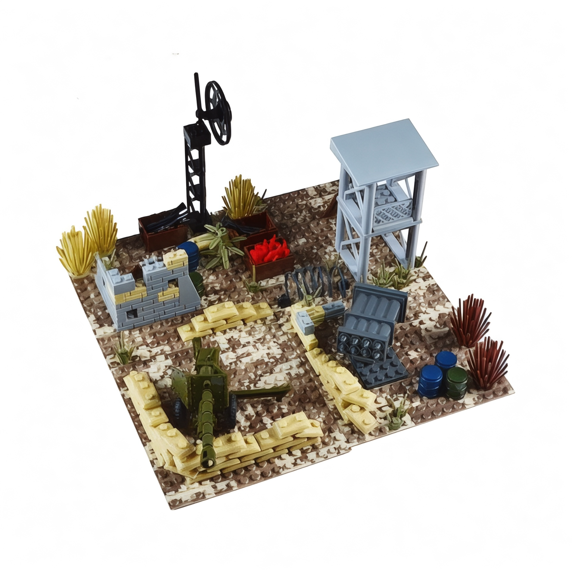 Desert Command Post - Military Base Building Block Set | General Jim’s Toys & Bricks | GJ-DCP