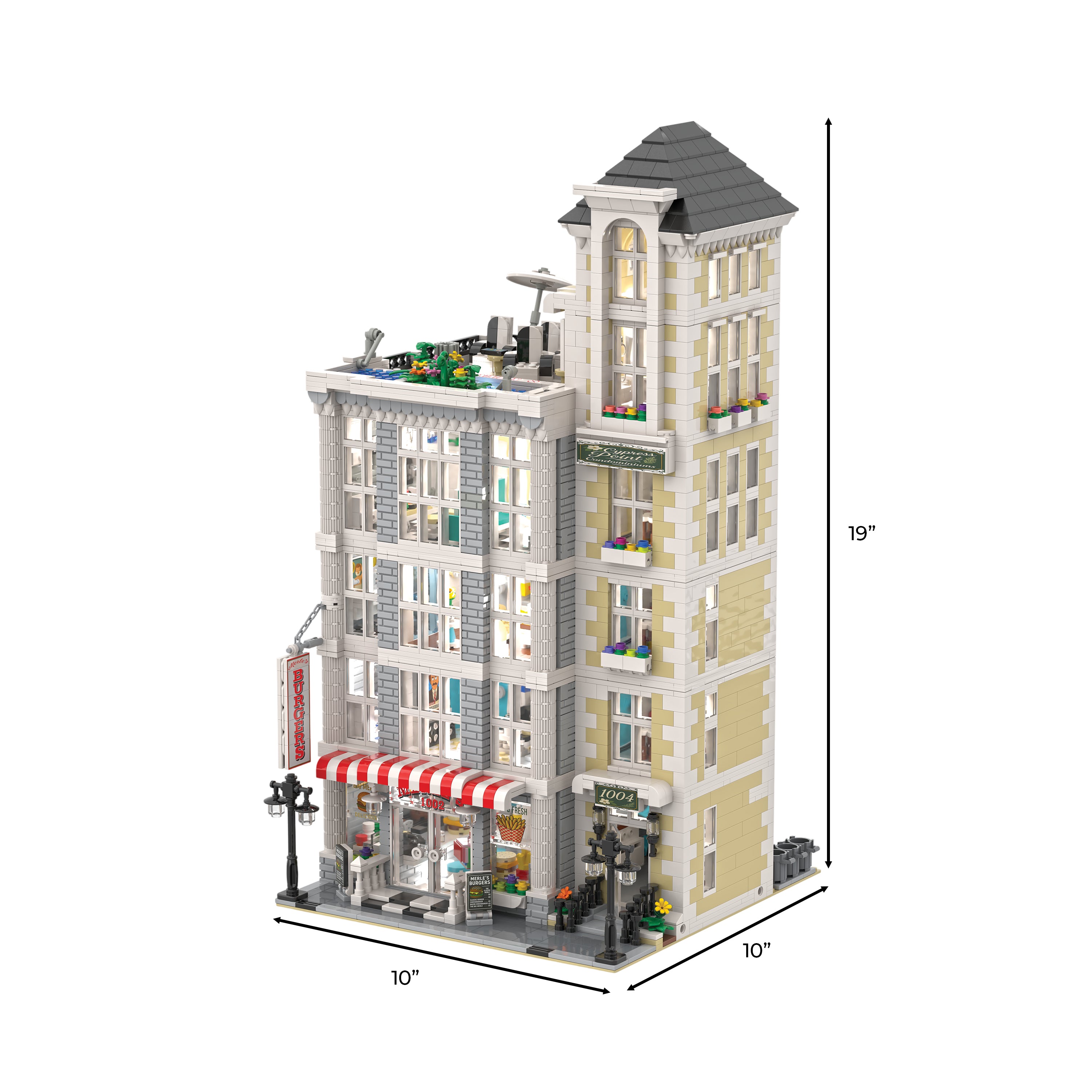 Cityview™ Cypress Point Condominiums & Merle’s Burgers, 6,080 Pieces | General Jim’s Toys & Bricks