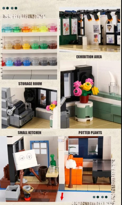 Modular Art Gallery Building Blocks Set | General Jim's Toys & Bricks | GJ-AG